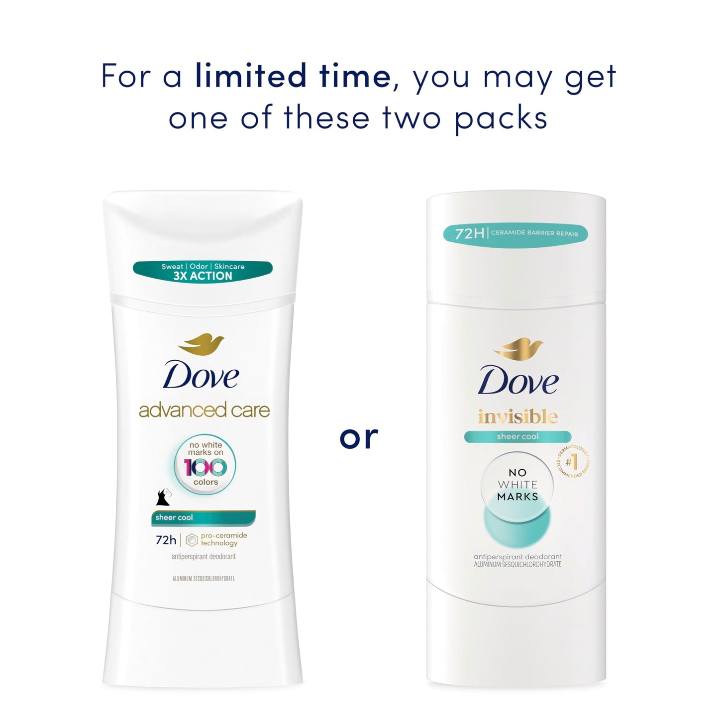 Dove Advanced Care Invisible Antiperspirant, Sheer Cool, 2.6 oz (Pack of 2) Beauty and Personal Care Dove