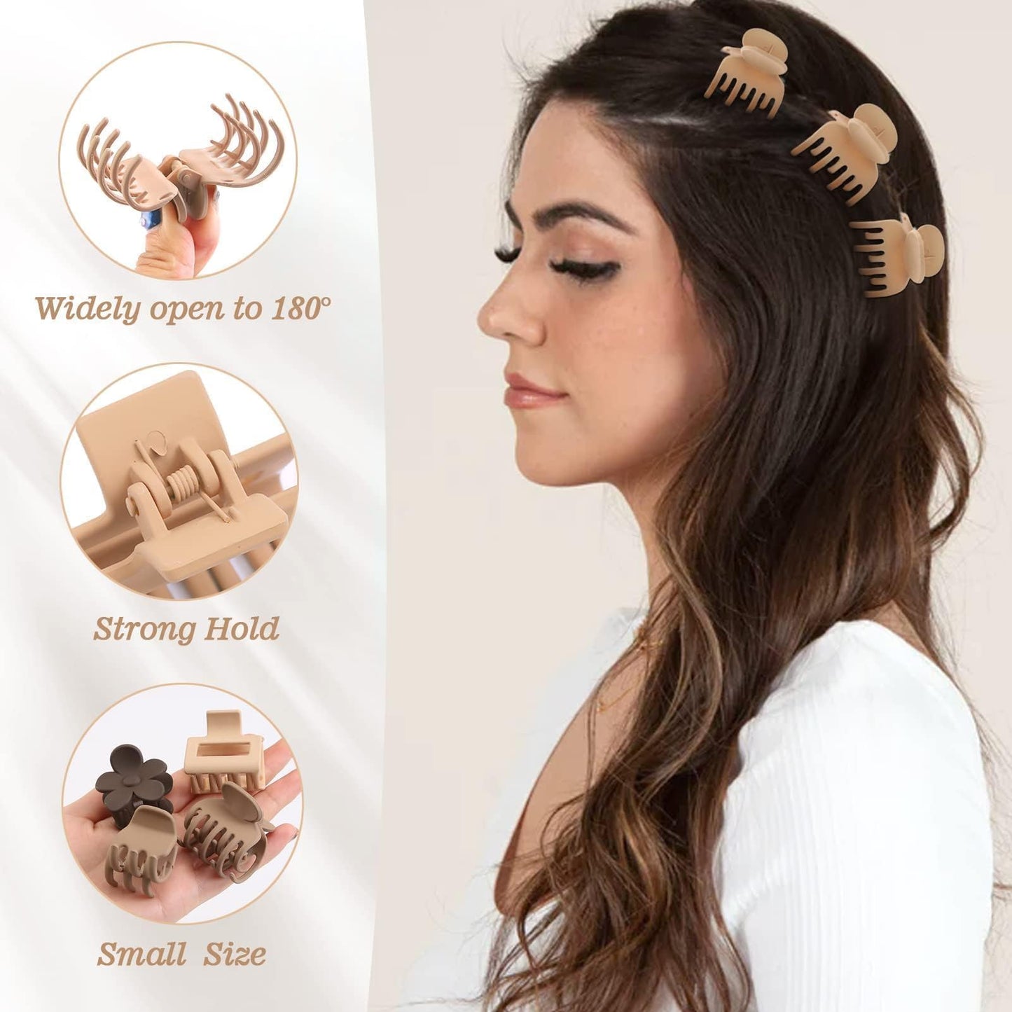 16 PCS Small Hair Clips for Women & Girls, Durable Matte Claw Clips for Thin Hair, Strong Hold NonSlip Medium Hair Claw Clips, Mini Hair Clips, Cute Beauty & Personal Care Unbednigt