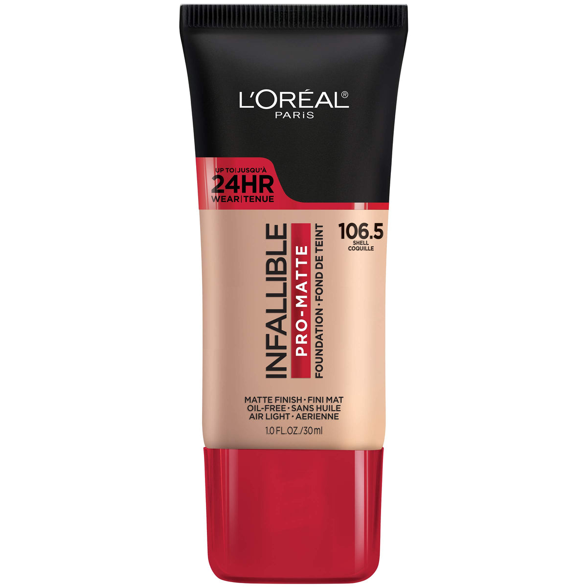 L'Oreal Paris Makeup Infallible Pro-Matte Liquid Longwear Foundation, Shell 106.5, 1 fl; oz.