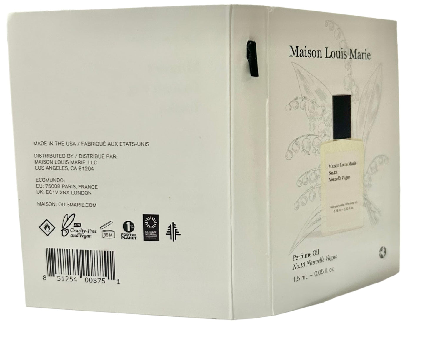 Maison Louis Marie UNISEX # 13 NOUVELLE VAGUE Sample Perfume OIL (SPLASH DAB SAMPLE) 1.5 ml / 0.05 oz - set of 3 - (8751) Beauty & Personal Care Maison Louis Marie