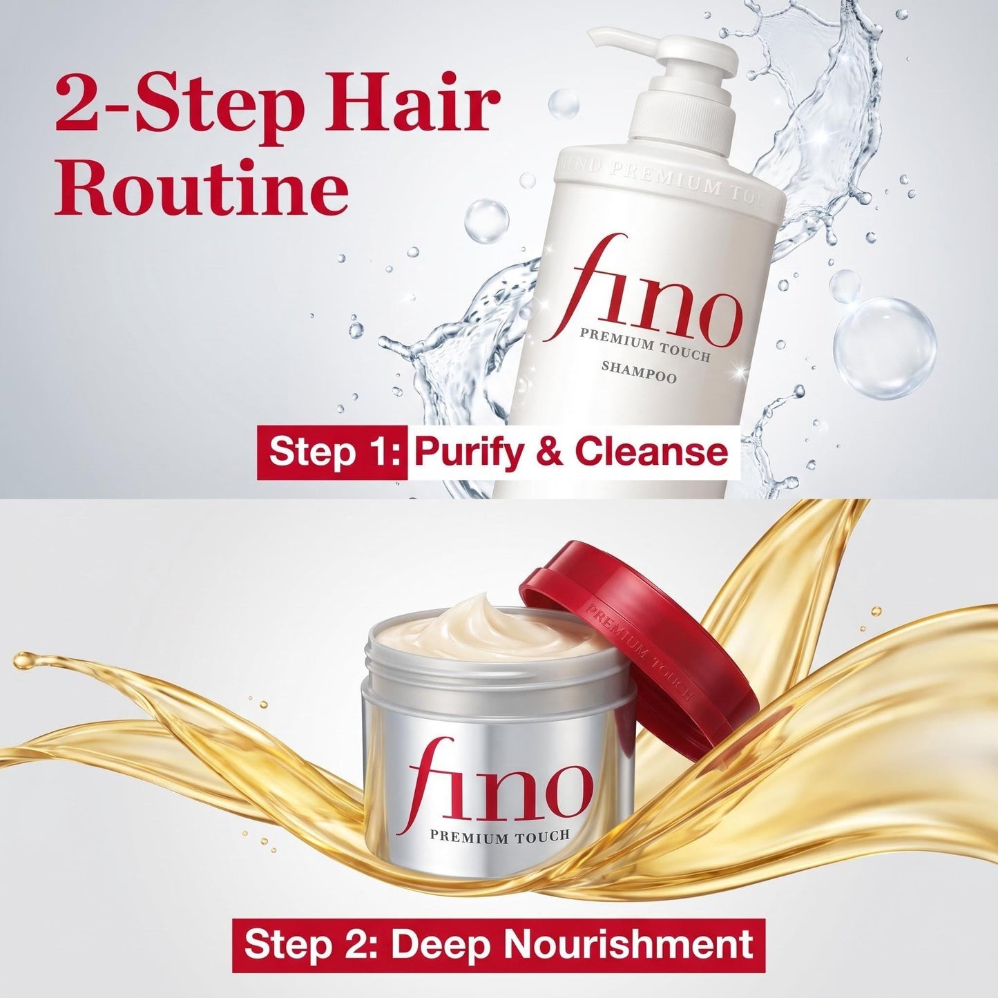 TJ SIGNATURE Fino Premium Touch Shampoo & Hair Mask Set, Royal Jelly Deep Repair & Intensive Hydrating Treatment for Frizzy, Dry, Damaged Hair Beauty & Personal Care TJ SIGNATURE