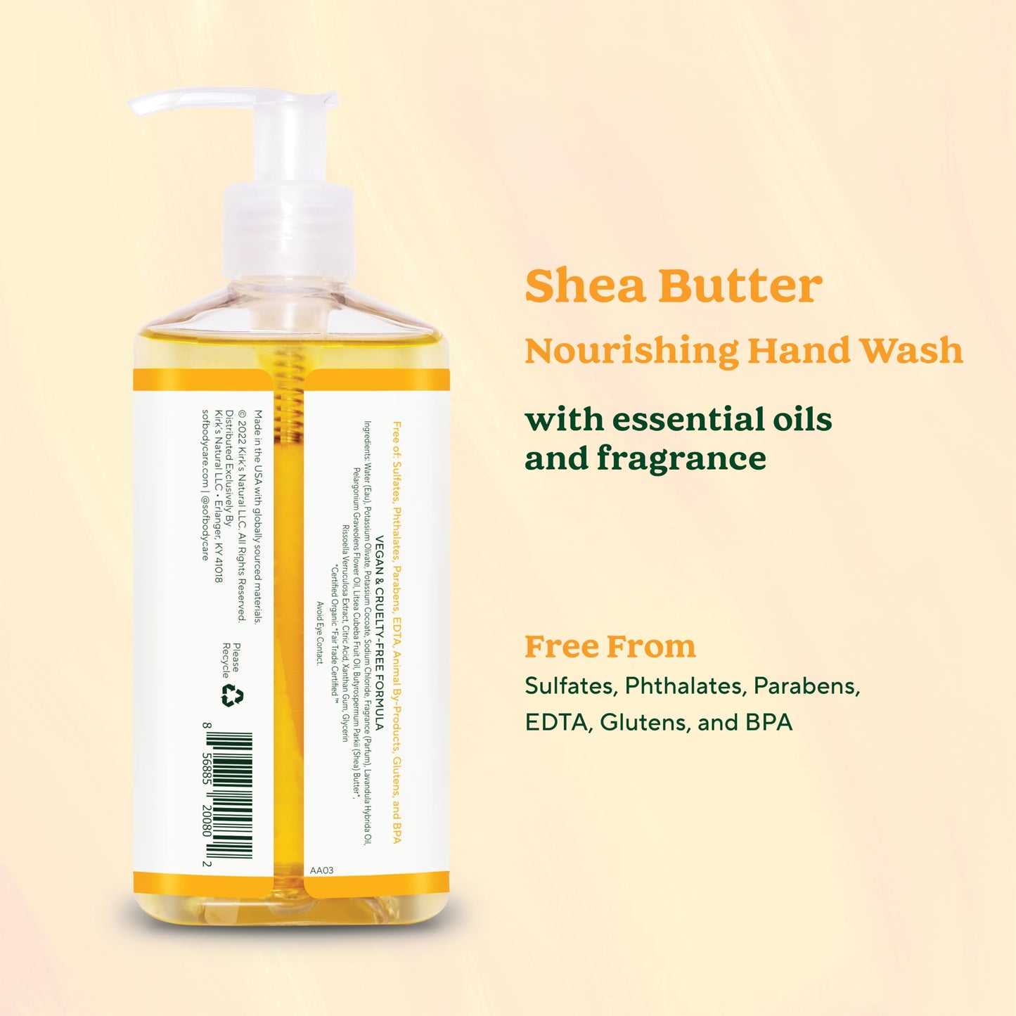 South Of France SoF Nourishing Hand Wash - With Moisturizing Sea Algae, Coconut & Olive Oil- Vegan & Non GMO- Free From Phthalates, Sulfates Beauty & Personal Care South Of France