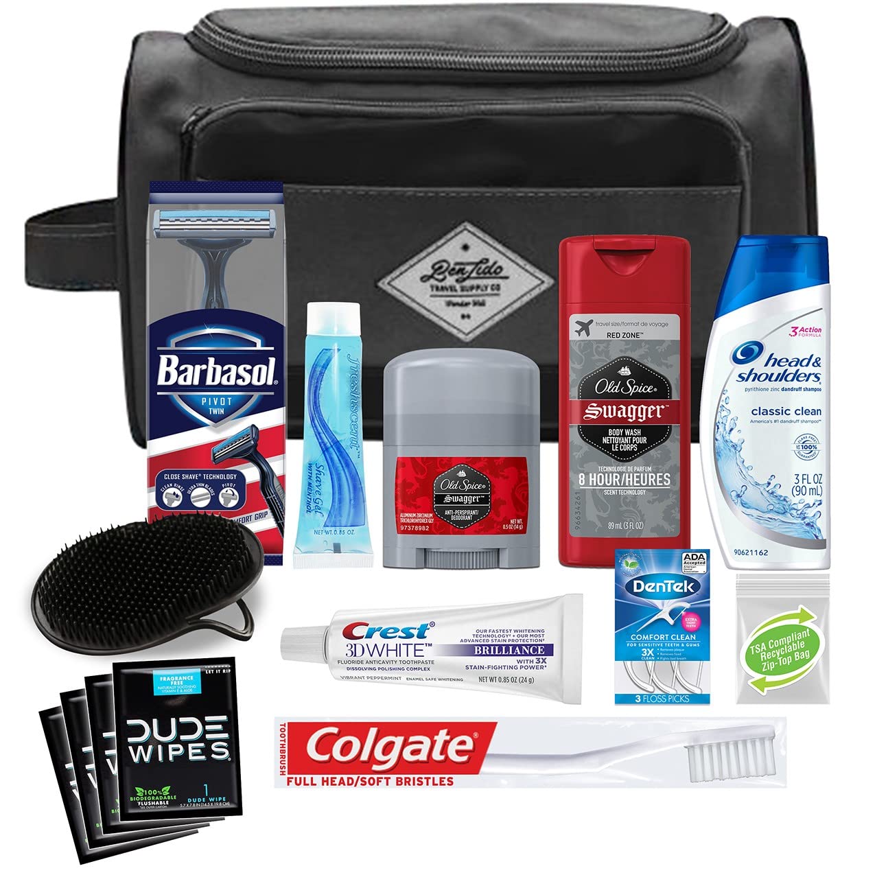 Convenience Kits International Men's Premium 15-Piece Kit wth Travel Size TSA Compliant Essentials, Featuring: Head & Shoulders Dandruff Shampoo Beauty & Personal Care Convenience Kits International