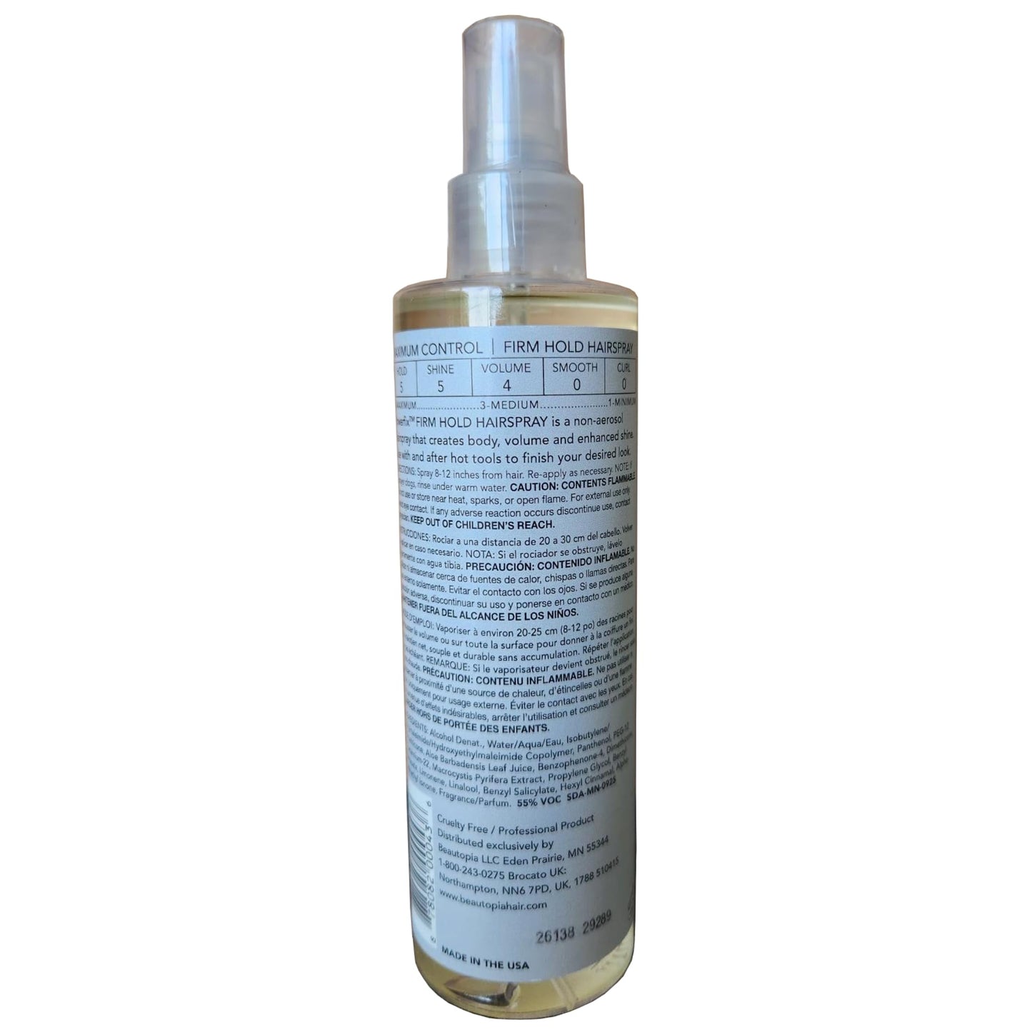 Brocato Powerfix Firm Hold Hairspray, 8 Oz, Volumizing Hairspray Adds Texture & Locks in Curls without Flaking or Buildup, Texturizing Hair Spray Beauty & Personal Care Brocato