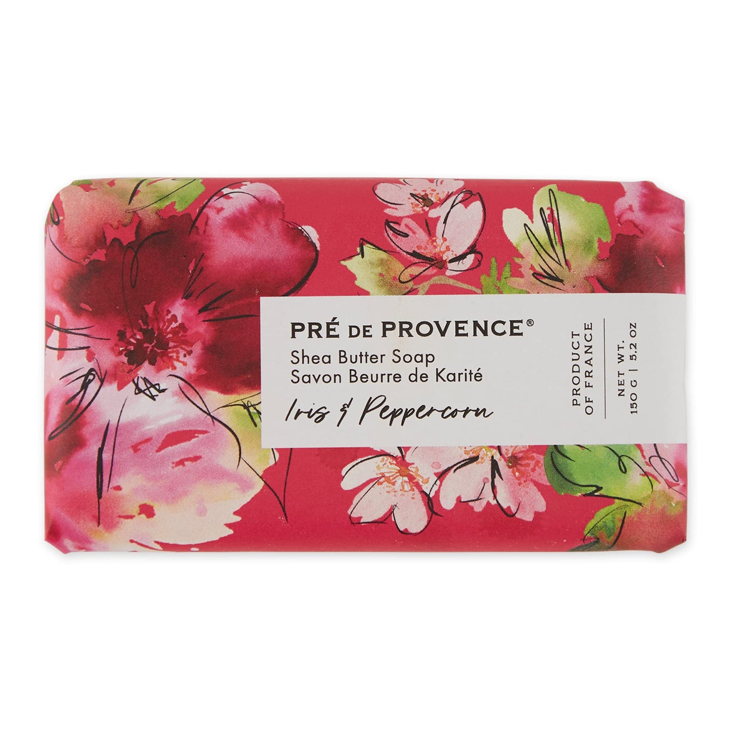 Pre de Provence Wrapped Artisanal Soap Bar, Organic Shea Butter Enriched, Natural French Skincare, Quad Milled for a Rich Smooth Lather, Iris Beauty & Personal Care Pre de Provence