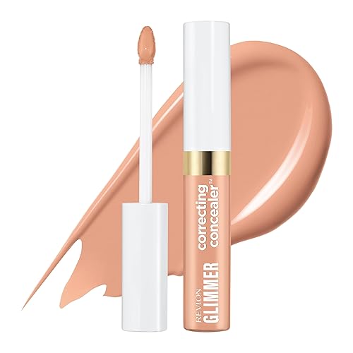 Revlon Glimmer Correcting Concealer, Liquid Under Eye Makeup, Made with Caffeine, Vitamin C, & Stevioside, 101 Peach, 0.3 fl oz Beauty & Personal Care REVLON