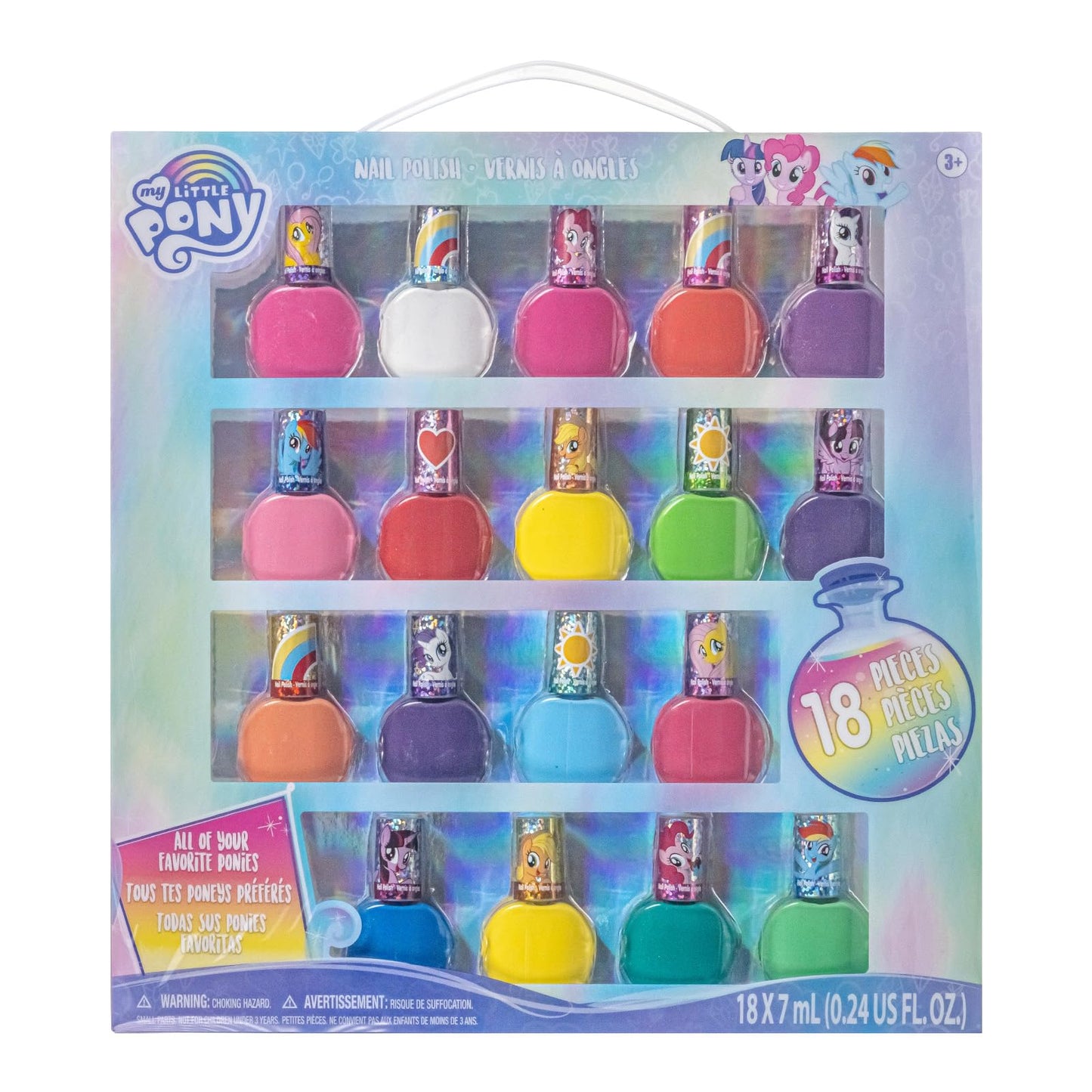 Townley Girl My Little Pony Non-Toxic Water Based Peel-Off Nail Polish Set with Glittery and Opaque Colors for Girls Kids Teens Ages 3+, Perfect Beauty & Personal Care Townley Girl