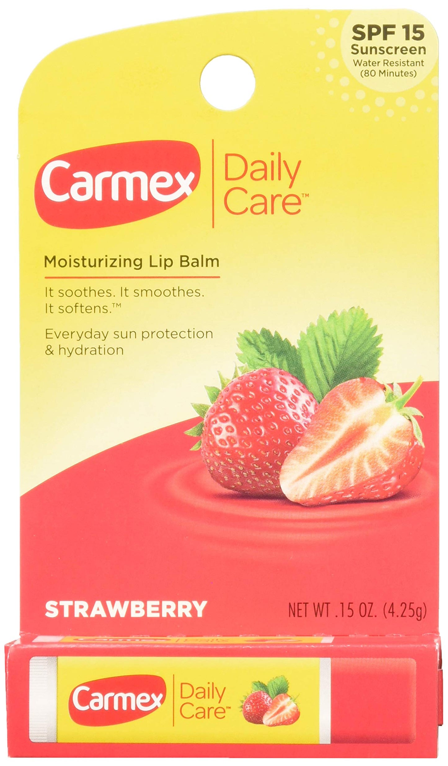 Carmex Lip Balm Stick, Strawberry, 3 Count Beauty and Personal Care Carmex