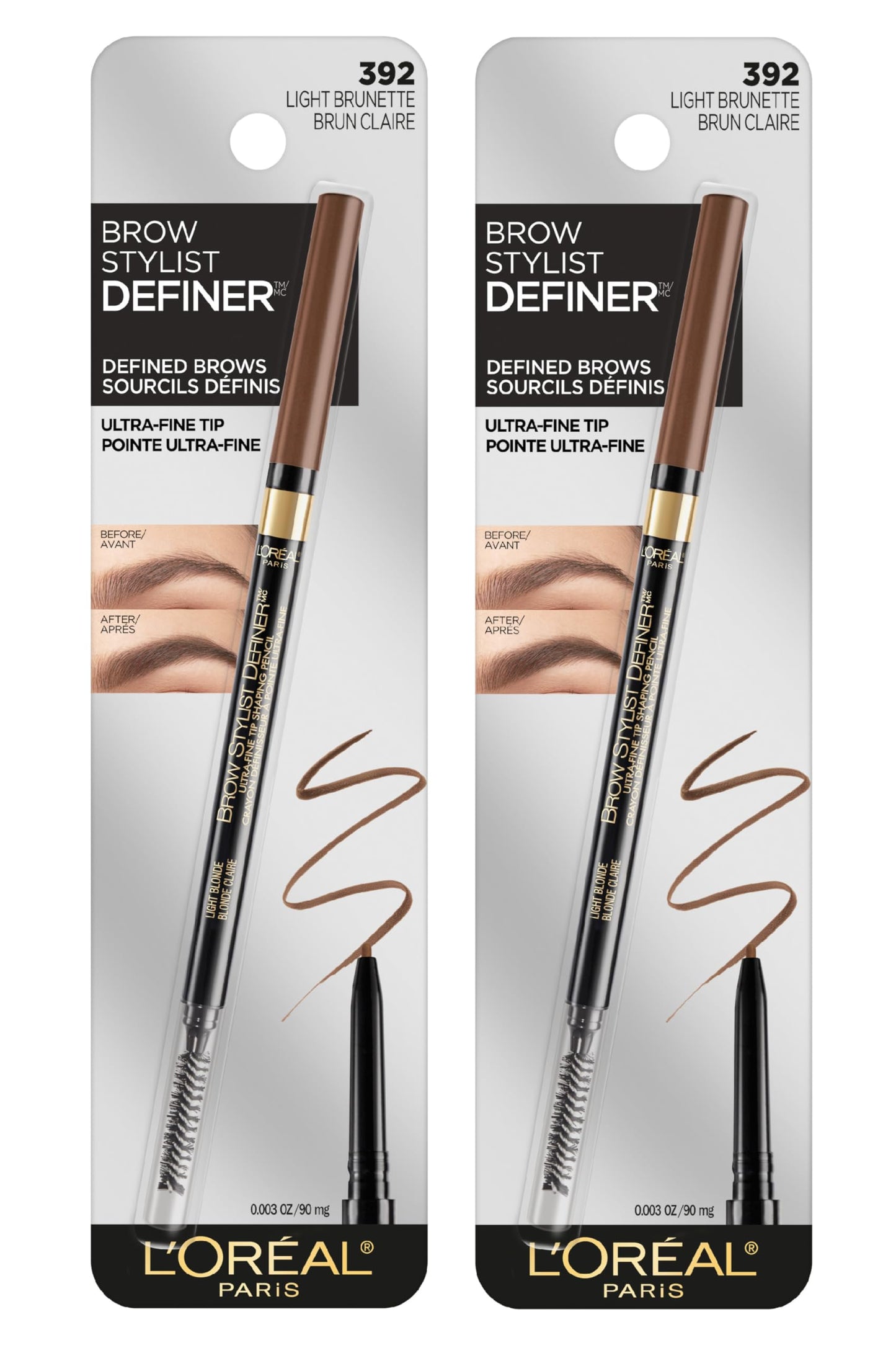 L'Oreal Paris Makeup Brow Stylist Definer Waterproof Eyebrow Pencil, Ultra-Fine Mechanical Pencil, Draws Tiny Brow Hairs and Fills in Sparse Areas Beauty & Personal Care L'Oreal Paris