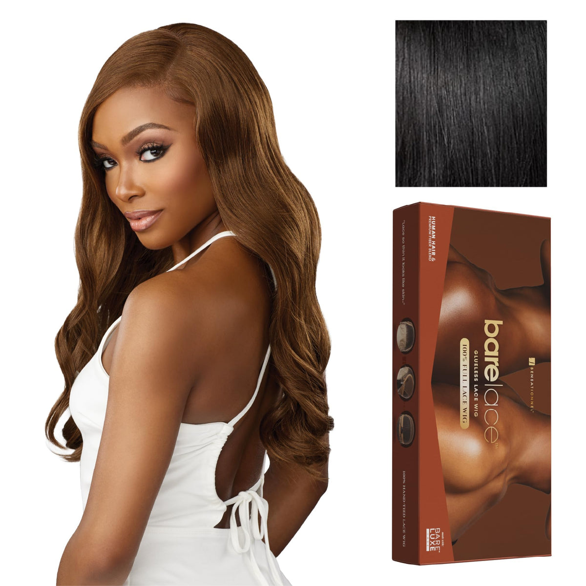 Sensationnel Bare Lace FullLaceWig-Unit 2, 1 JETBLACK