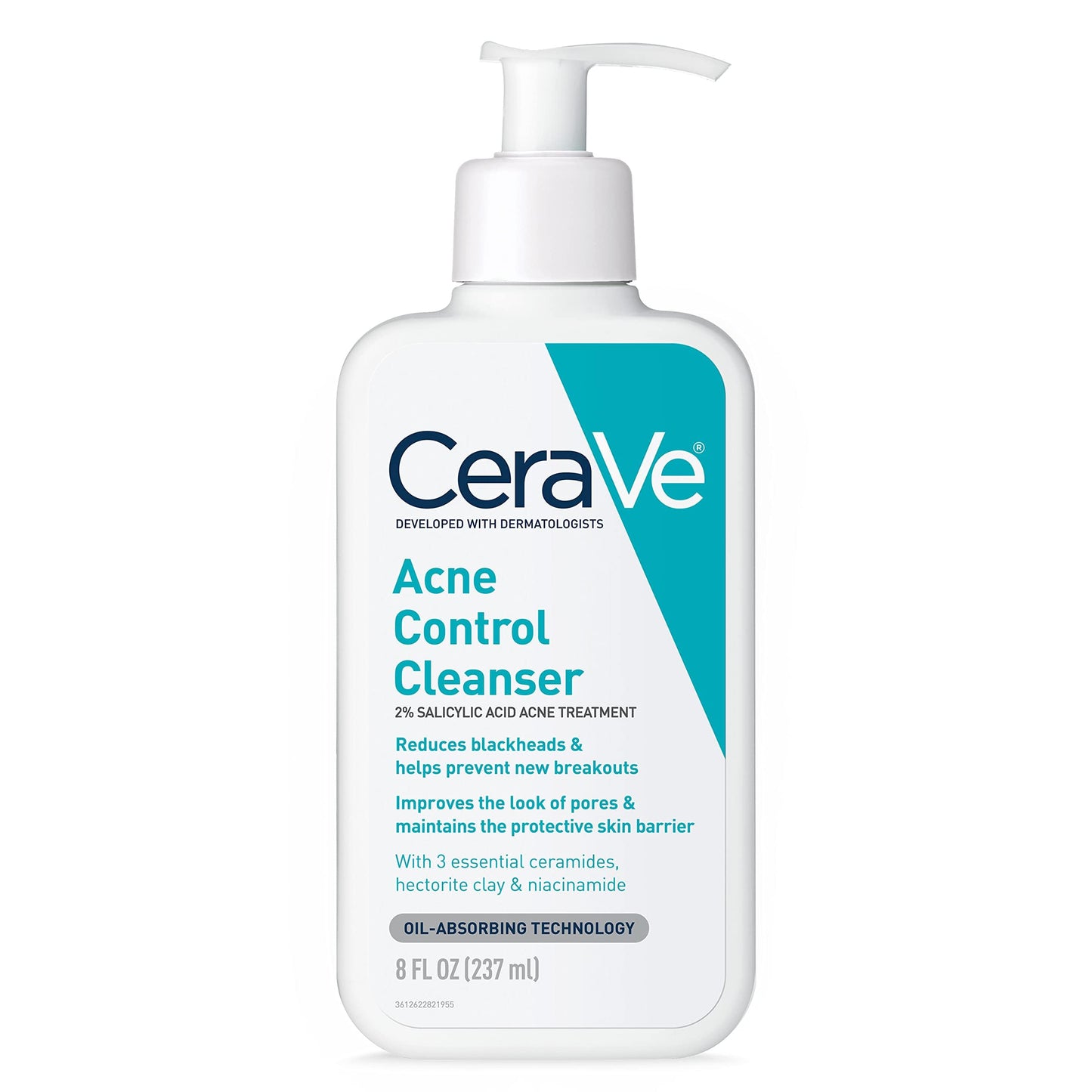 CeraVe Acne Treatment Face Wash, Salicylic Acid Cleanser with Purifying Clay, Niacinamide, and Ceramides, Pore Control and Blackhead Remover, 8 Ounce Beauty and Personal Care CeraVe
