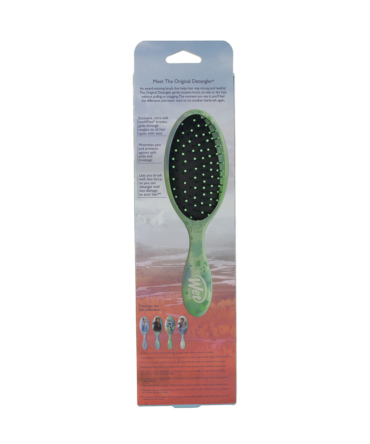 Wet Brush Disney Original Detangler Hair Brush Princess Guiding Spirit - Frozen 2, Olaf - All Hair Types - Ultra-Soft IntelliFlex Bristles Glide