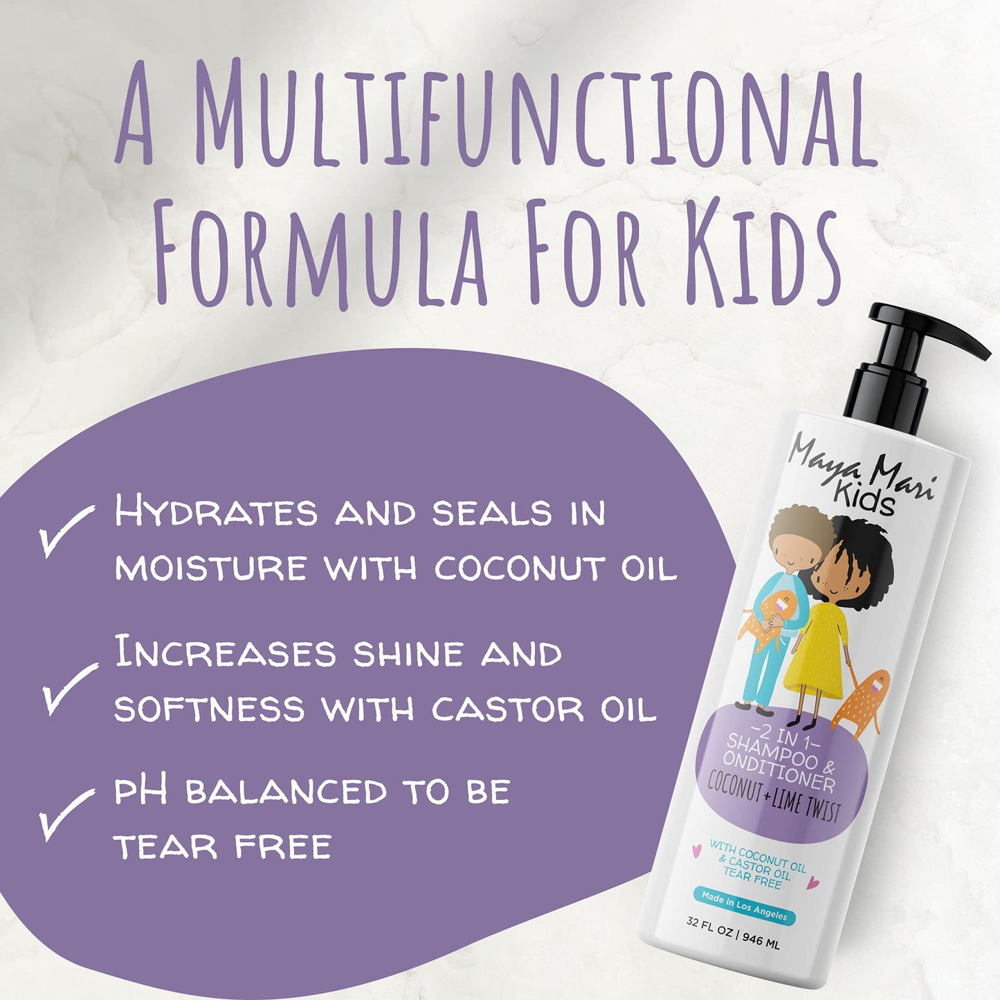Maya Mari Kids 2 in 1 Shampoo and Conditioner and Curl Cream Set for Curly Hair Products, Tear Free, Sulfate Free, Cruelty Free Haircare for Boys Beauty & Personal Care MAYA MARI