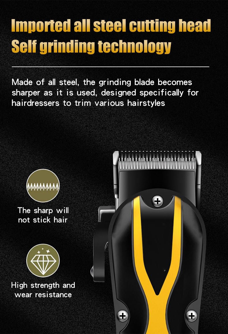 Hair Clippers for Men Professional - 7000RPM Cordless and Trimmers Set with Digital Display,4 Limit Combs USB Rechargeable Electric Cutting Kit Beauty and Personal Care QDKVTNDJZ