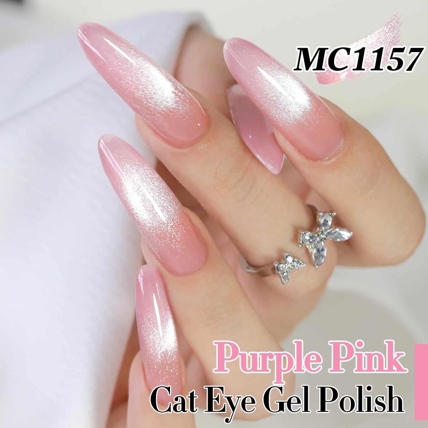 Double Rhythm 0.5 Oz Cat Eye Gel Polish with Magnet Same Color Same Bottle Holographic Glitter Shimmer Translucent Color Salon 15 ML Magnetic Nail Art Beauty and Personal Care Double Rhythm