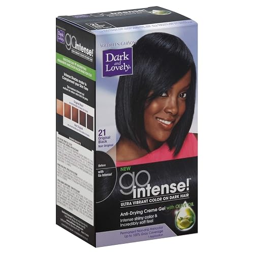 Dark and Lovely Go Intense! Hair Color, No.21, Original Black, 1 ea (Pack of 4) Beauty & Personal Care Dark and Lovely