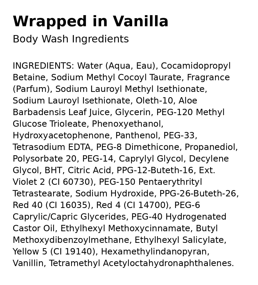Bath & Body Works Wrapped In Vanilla Body Wash 10 oz