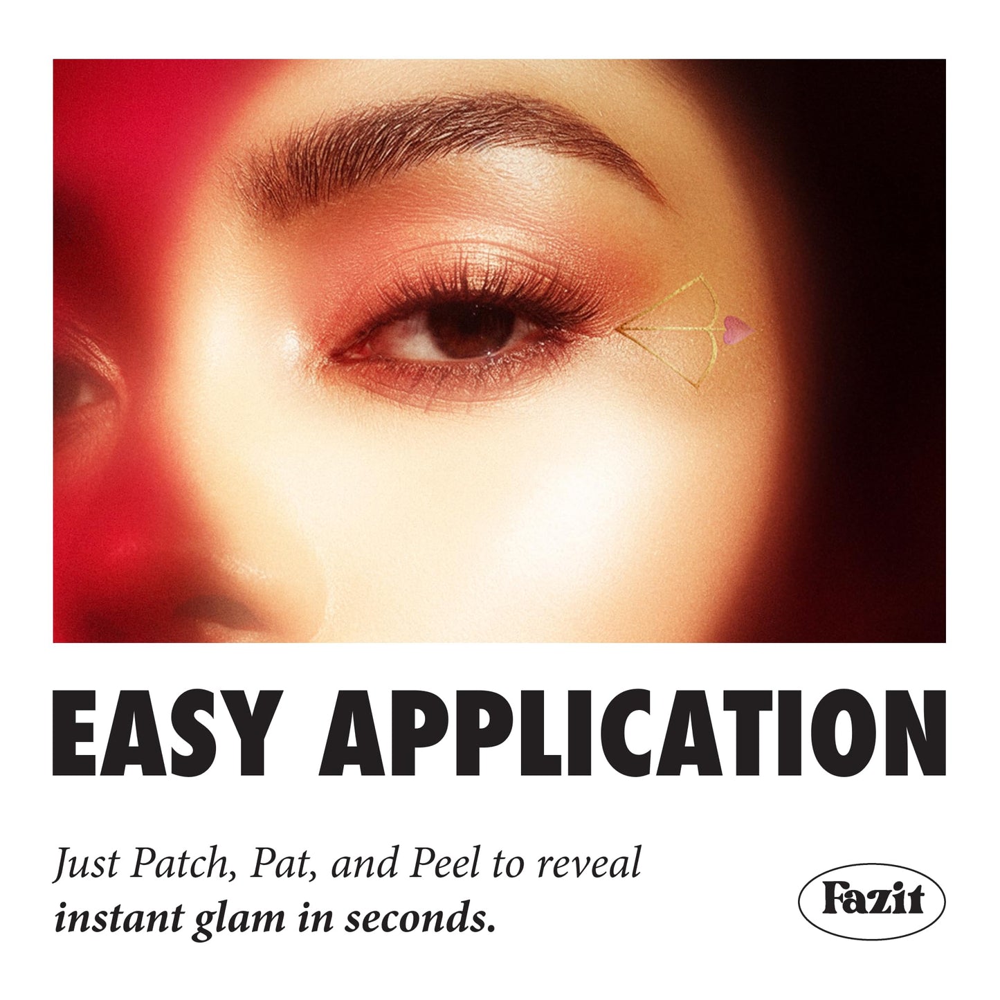 Fazit Makeup Patches - Cupid's Bow Eye Wings - Glow Up Make-Up Patches - Cute Glitter Makeup Accessories For Women - Cosmetic Glitter For Face Beauty & Personal Care Fazit