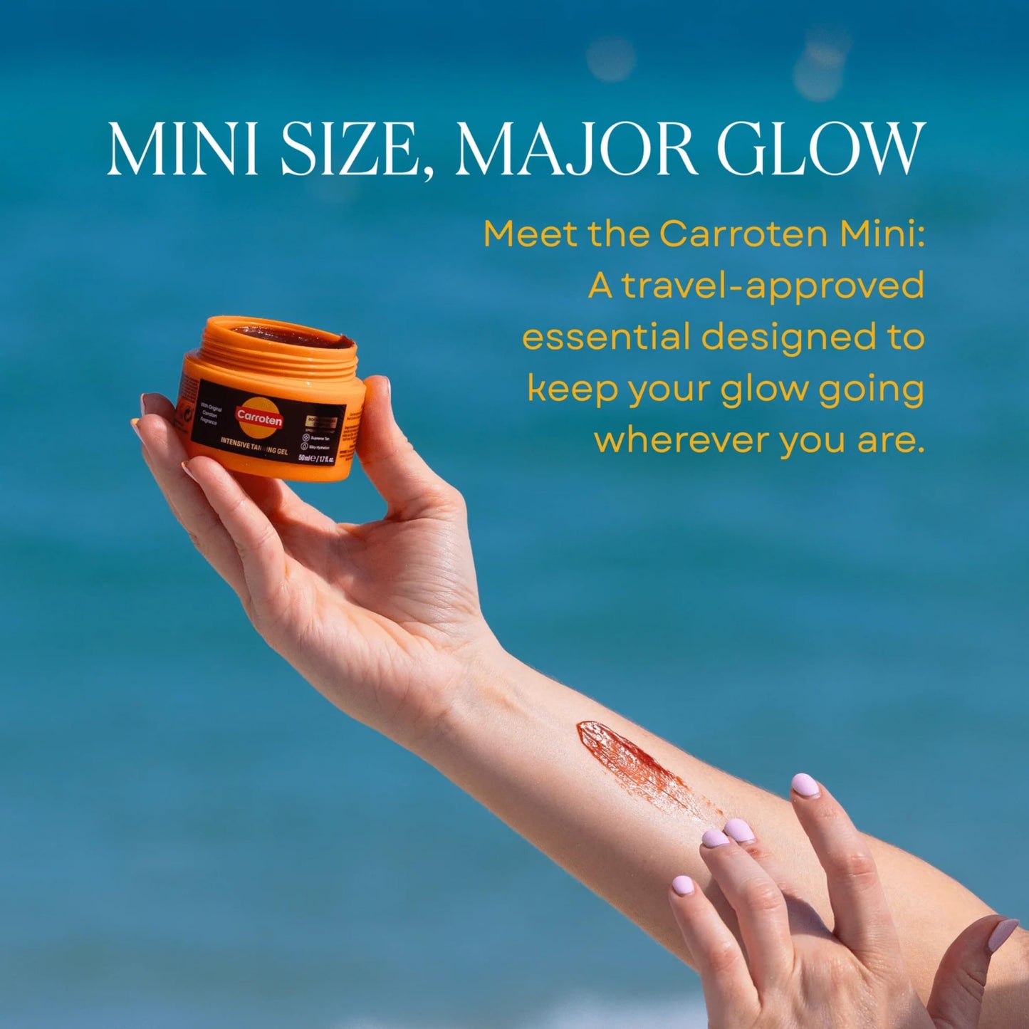 Carroten Intensive Tanning Gel | Travel Size Browning Tan Accelerator | Non-Greasy Water-Resistant with Carrot & Coconut Oil | Vitamin A&E Beauty and Personal Care Carroten