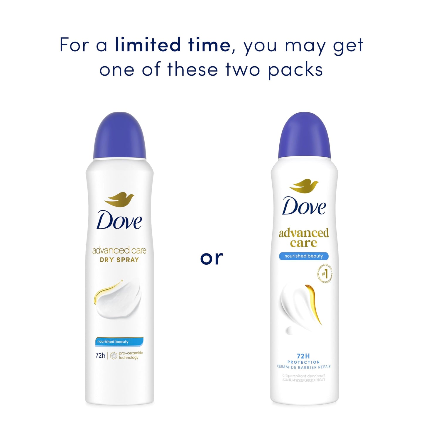 Dove Advanced Care Antiperspirant Deodorant Spray Nourished Beauty Antiperspirant Deodorant To Help Repair Skin’s Barrier After Shaving 72-hour Beauty and Personal Care Dove