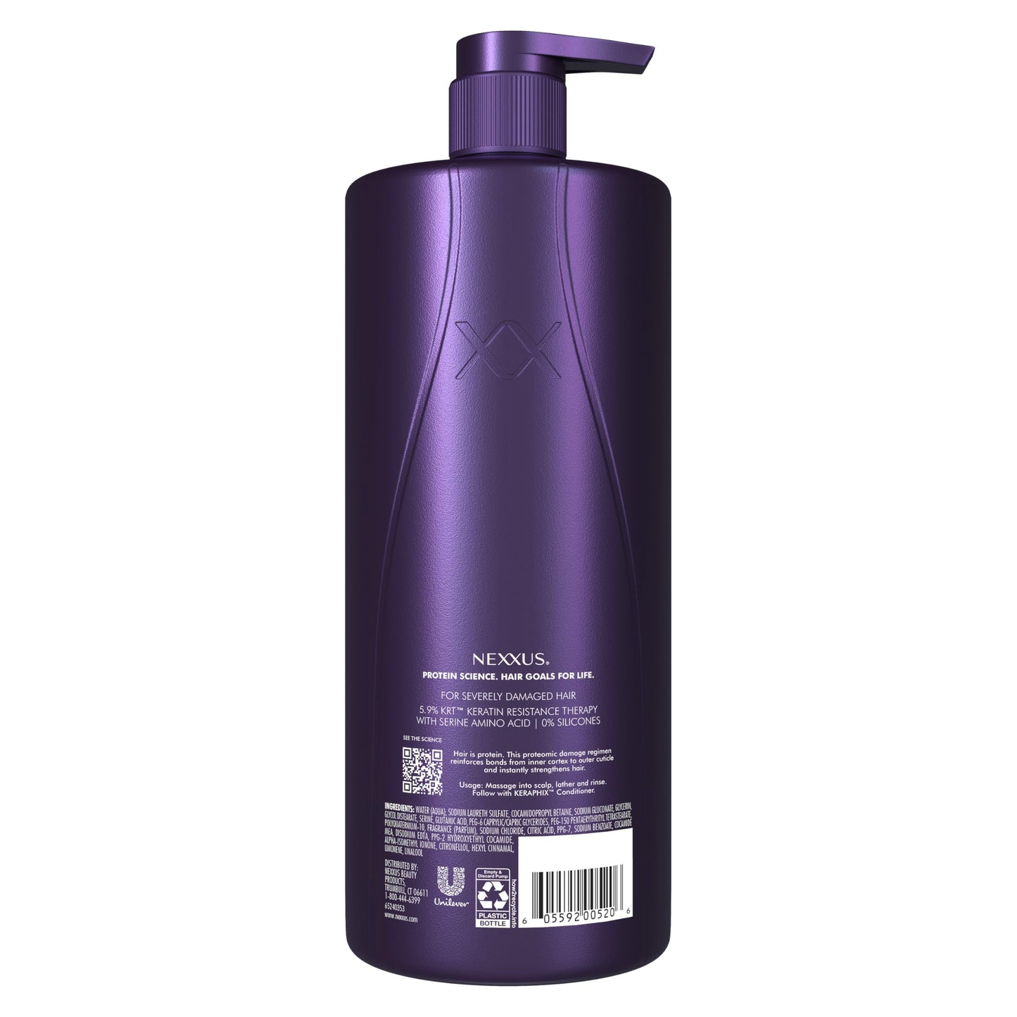 Nexxus Keraphix Shampoo With ProteinFusion for Damaged Hair Keratin Protein, Black Rice, Silicone-Free 33.8 oz Beauty & Personal Care Nexxus