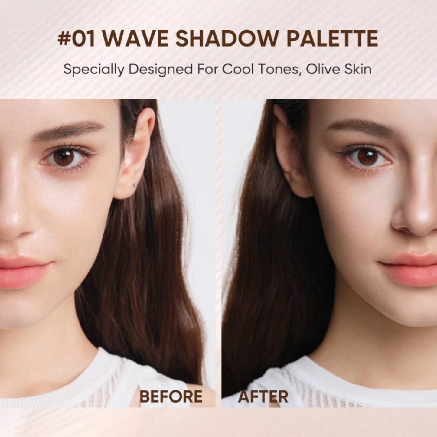 JUDYDOLL Highlight & Contour Palette, All-in-One Matte Highlighter Contour Compact, Natural Brightening Finish for Cool Fair & Olive Skin (01 Wave Beauty and Personal Care JUDYDOLL