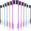 Yaomiao 12 Pieces Hair Edge Brushes Double Sided Edge Hair Comb Natural Styling Eyebrow Combs, Smooth Grooming for Women, 6 Random Colors Beauty & Personal Care Yaomiao