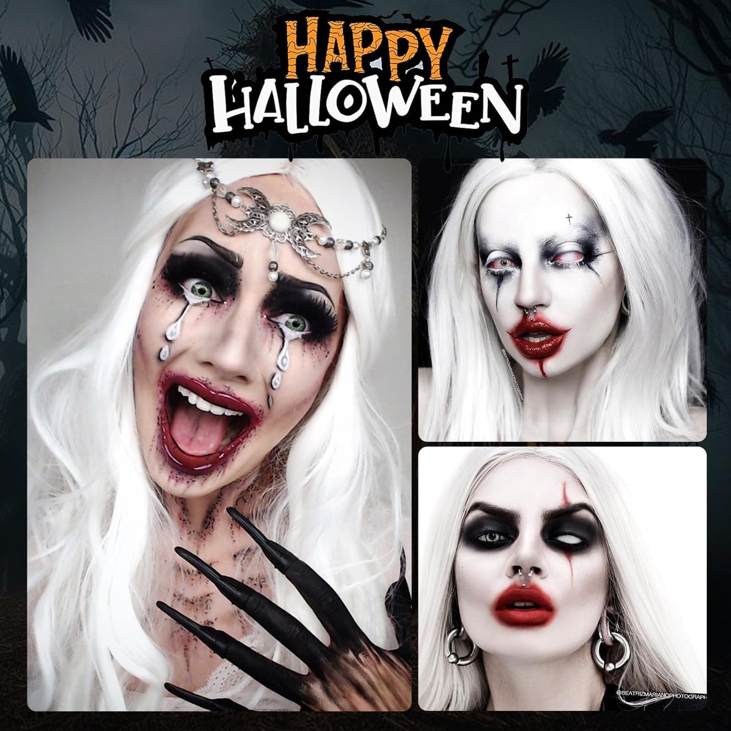 Makeup Hair White, Washable White Hair Dye for Cosplay, Halloween & Theatre - Non-Staining, Quick-Dry Formula, Idea for Dress Up Party, Santa Claus's Beauty & Personal Care LUYIMIN