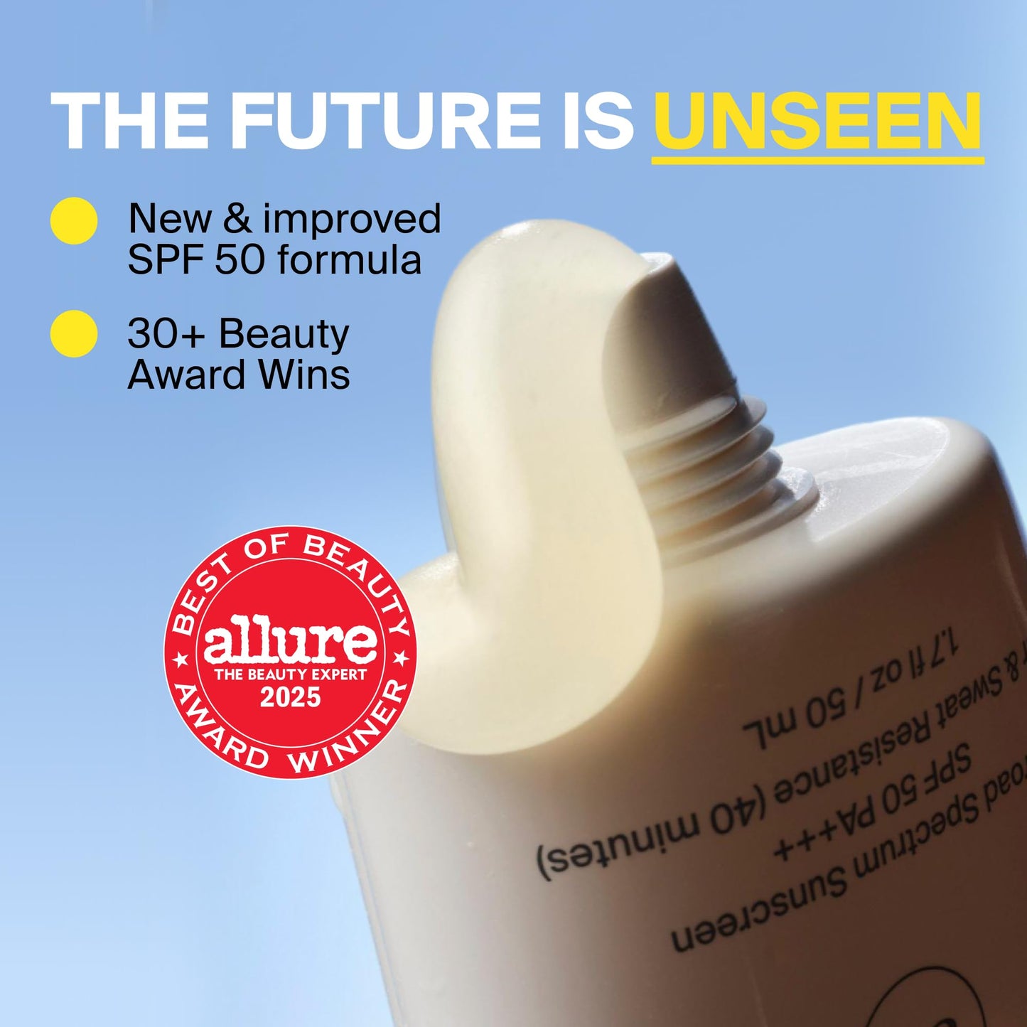 Supergoop! Unseen Sunscreen - SPF 50 - Clear & Invisible Face Sunscreen + Broad Spectrum + Makeup-Gripping Primer - Weightless, Scentless, Oil Free Beauty and Personal Care Supergoop!
