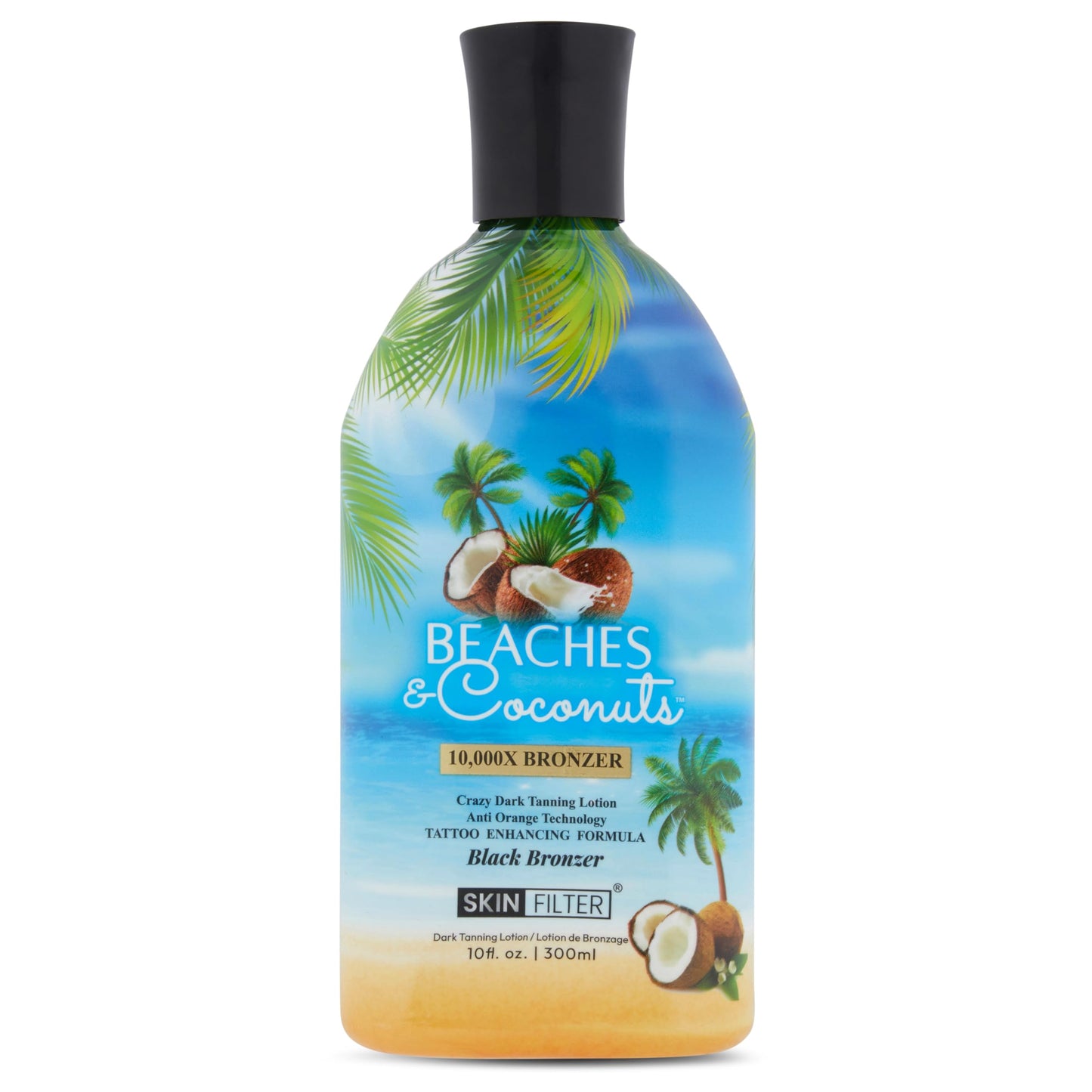Skin Filter Beaches and Coconuts Tanning Lotion 10,000X Tanning with Anti-Orange Technology and Tattoo Protection Nourishing Ingredients Beauty & Personal Care SKIN FILTER