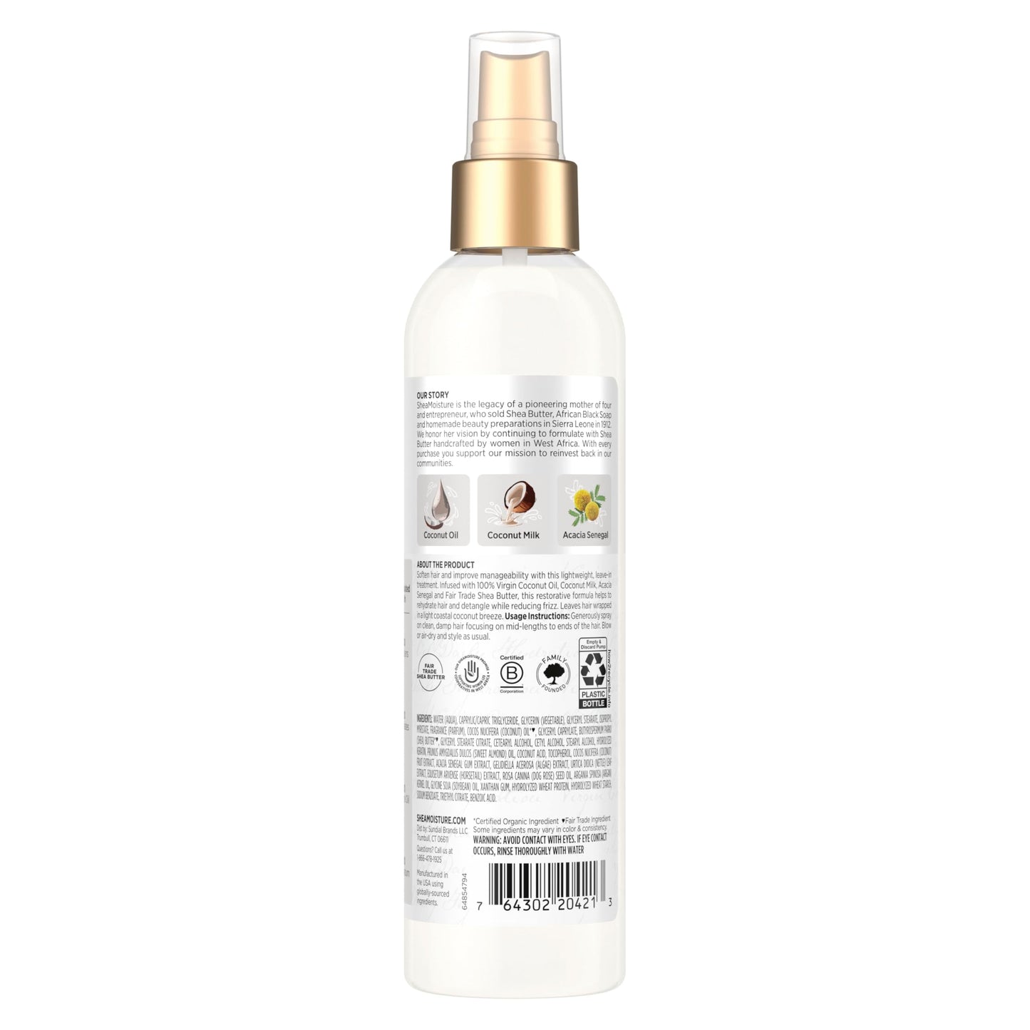 Shea Moisture 100 Percent Virgin Coconut Oil Leave-In Treatment, 8 Ounce Beauty & Personal Care SheaMoisture