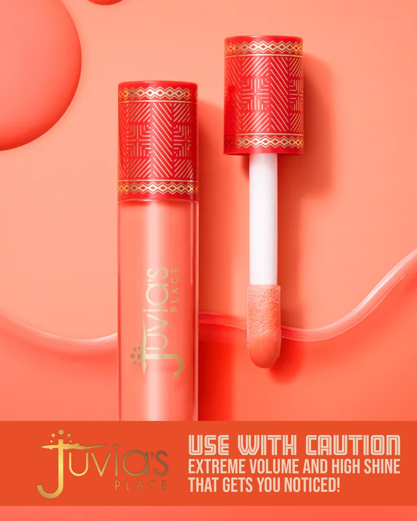 Juvia's Place Beautiful Big Lip Plumper - Coral Crush - Soft Coral Gloss for Full, Defined Lips, Summery Vibe - Plumping, Hydrating & High-Shine Beauty and Personal Care Juvia's Place