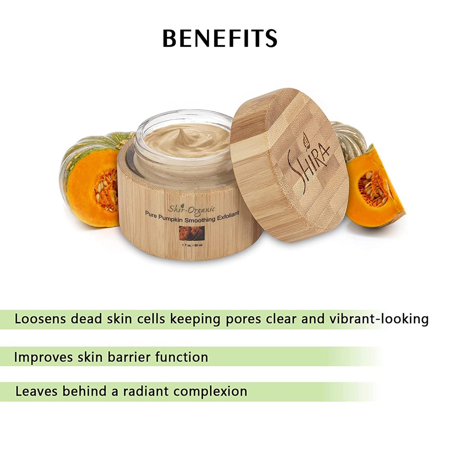 Shira Shir-Organic Pure Pumpkin Smoothing Peel Rich In Natural Enzymes For Smooth-Soften Skin Loosens Dead Skin Cells/All Skin Types Beauty & Personal Care Shira