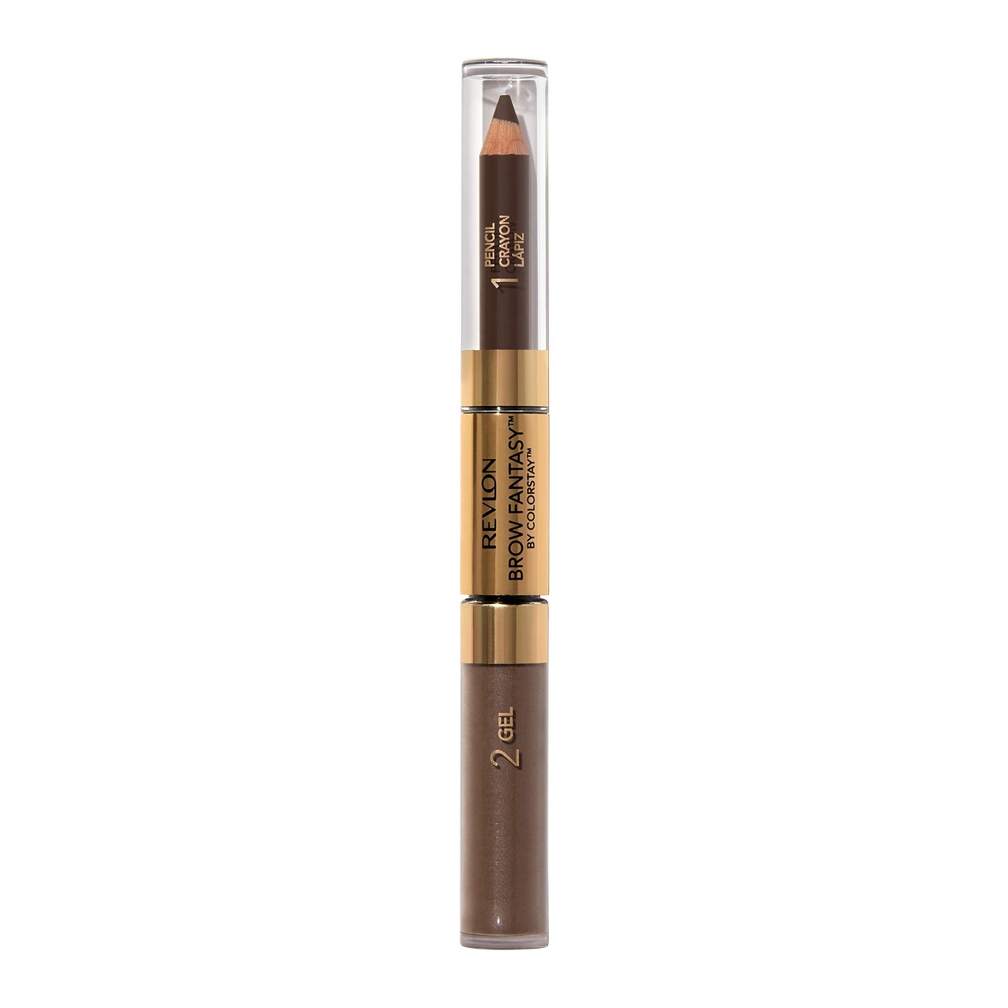 Revlon Eyebrow Gel & Pencil, ColorStay Brow Fantasy 2-in-1 Eye Makeup, Longwearing with Precision Tip, 106 Dark Brown, 0.04 Oz Beauty & Personal Care REVLON