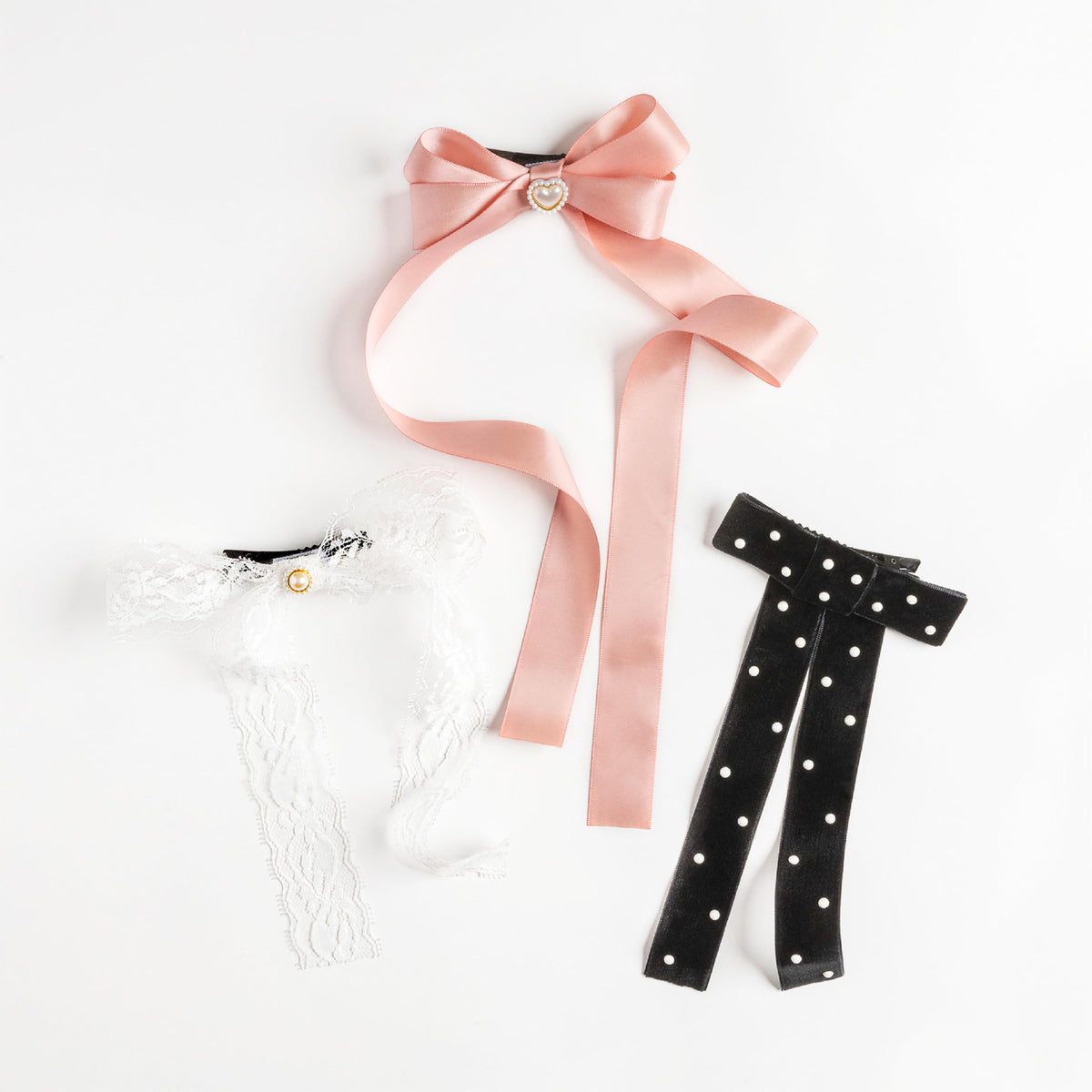 Loveté Hair Bow Tying Set - Prima Ballerina (3 Pack) - Premium DIY Coquette Fashion Accessories for Kids & Tween Girls Ages 6-12