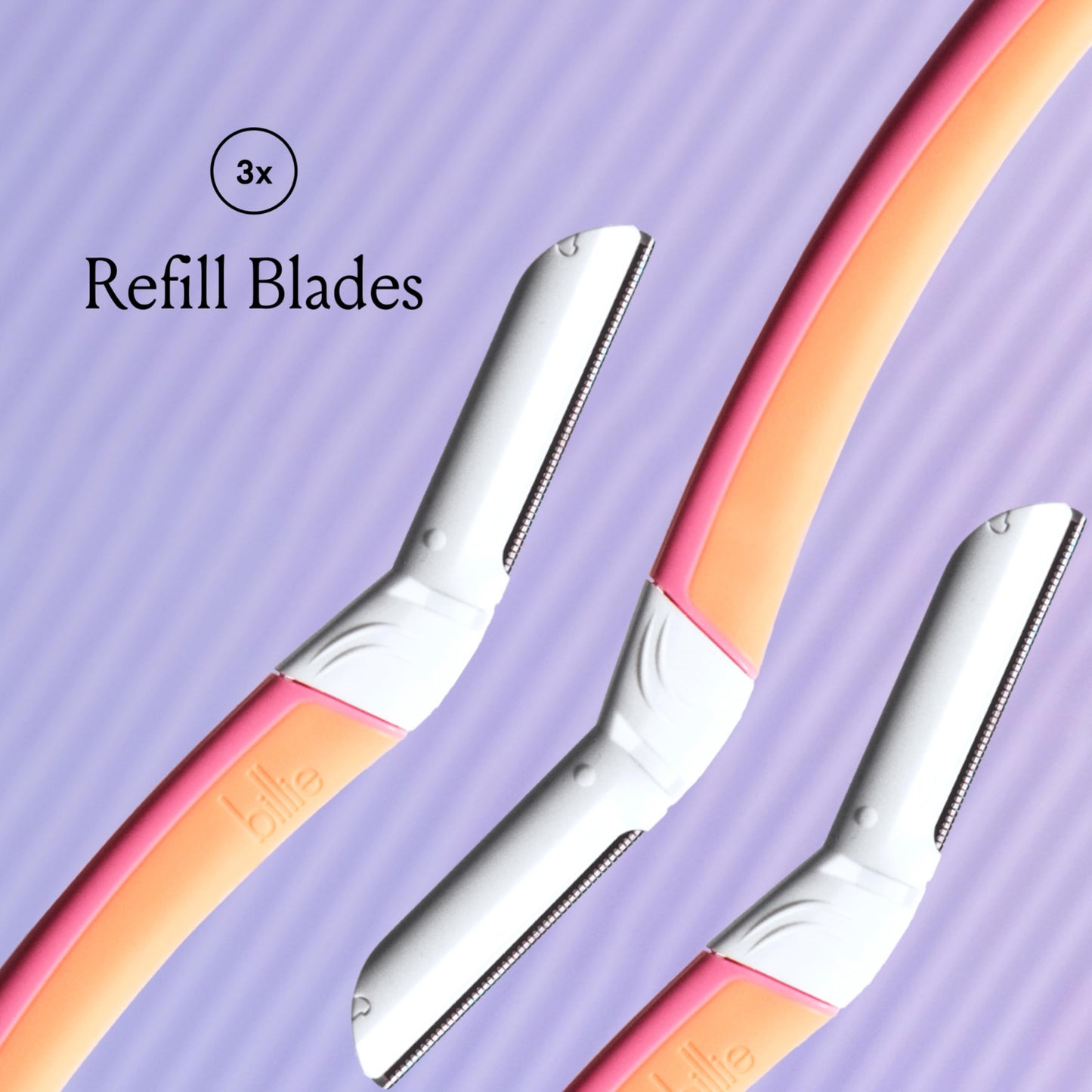 Billie - Dermaplane Refill Blades - Stainless Steel Blades with Safety Micro-guards - Nickel-free - Gently Exfoliates Skin - 3 count Beauty and Personal Care Billie