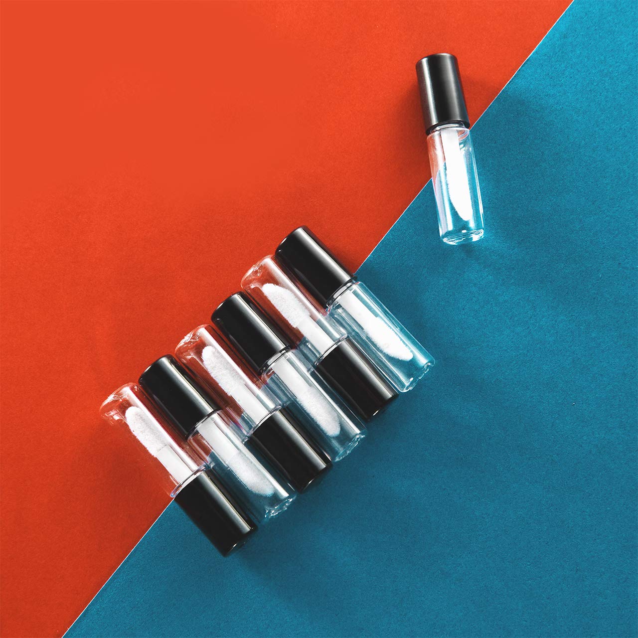 Beautyflier 20 Pack 1.5 ml Empty Lip Gloss Tubes Containers Clear Mini Refillable Lip Balm Bottles with Rubber Inserts for Lipstick Samples Travel DIY Beauty & Personal Care Beautyflier
