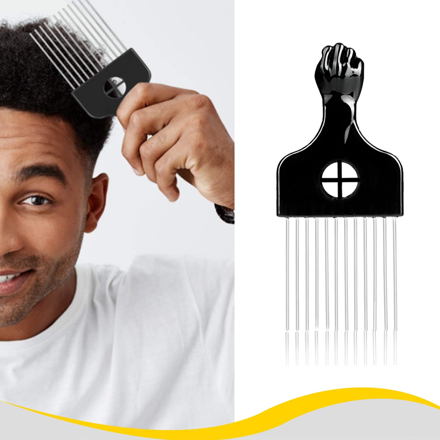 Selalu Curl Sponge Set with Glove, Metal Brush Pick and Twist Comb for Men and Women Beauty & Personal Care Selalu