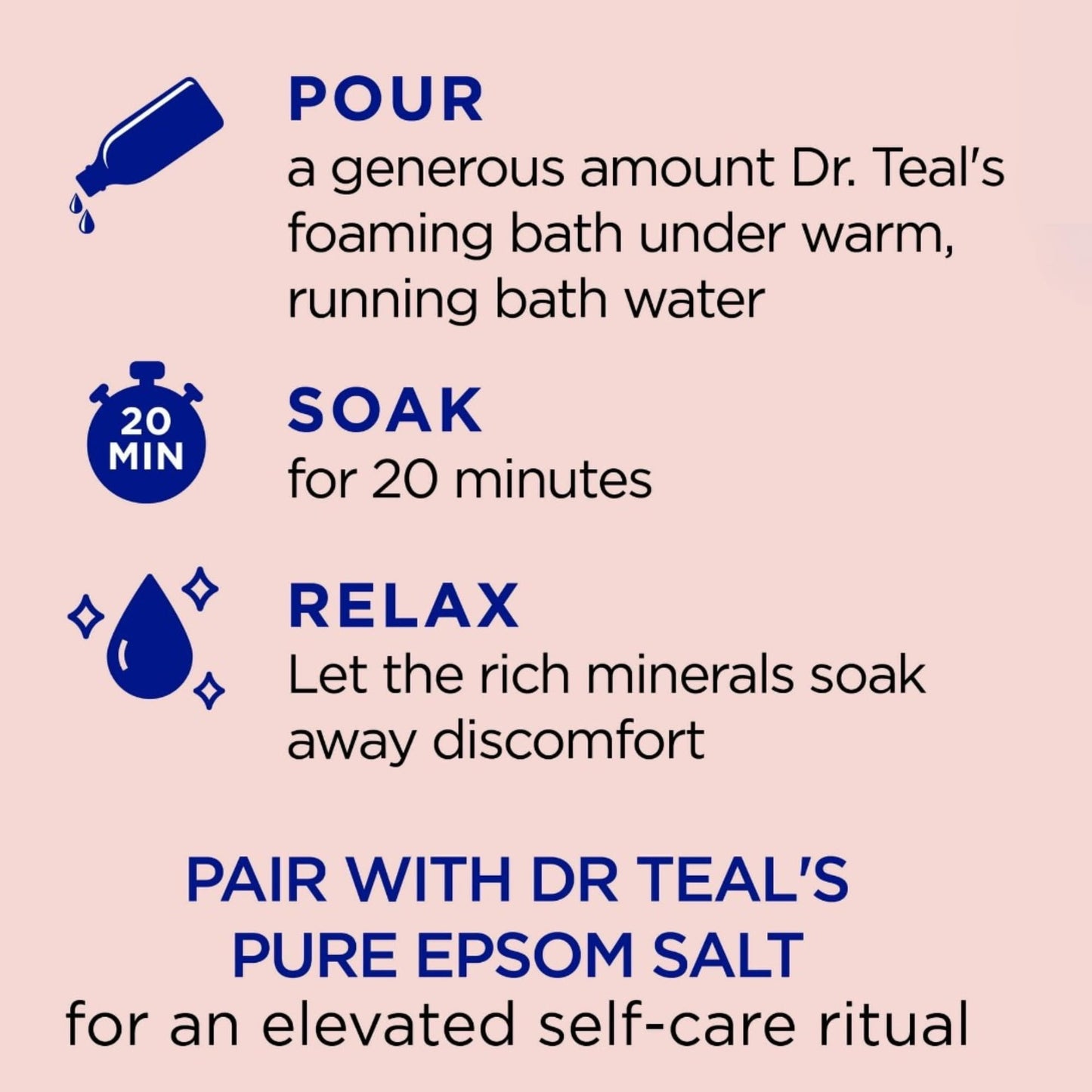 Dr Teal's Limited Edition Strawberry Serenade Pure Epsom Salt and Foaming Bath Set with Basil & Orange Beauty and Personal Care Dr Teal's
