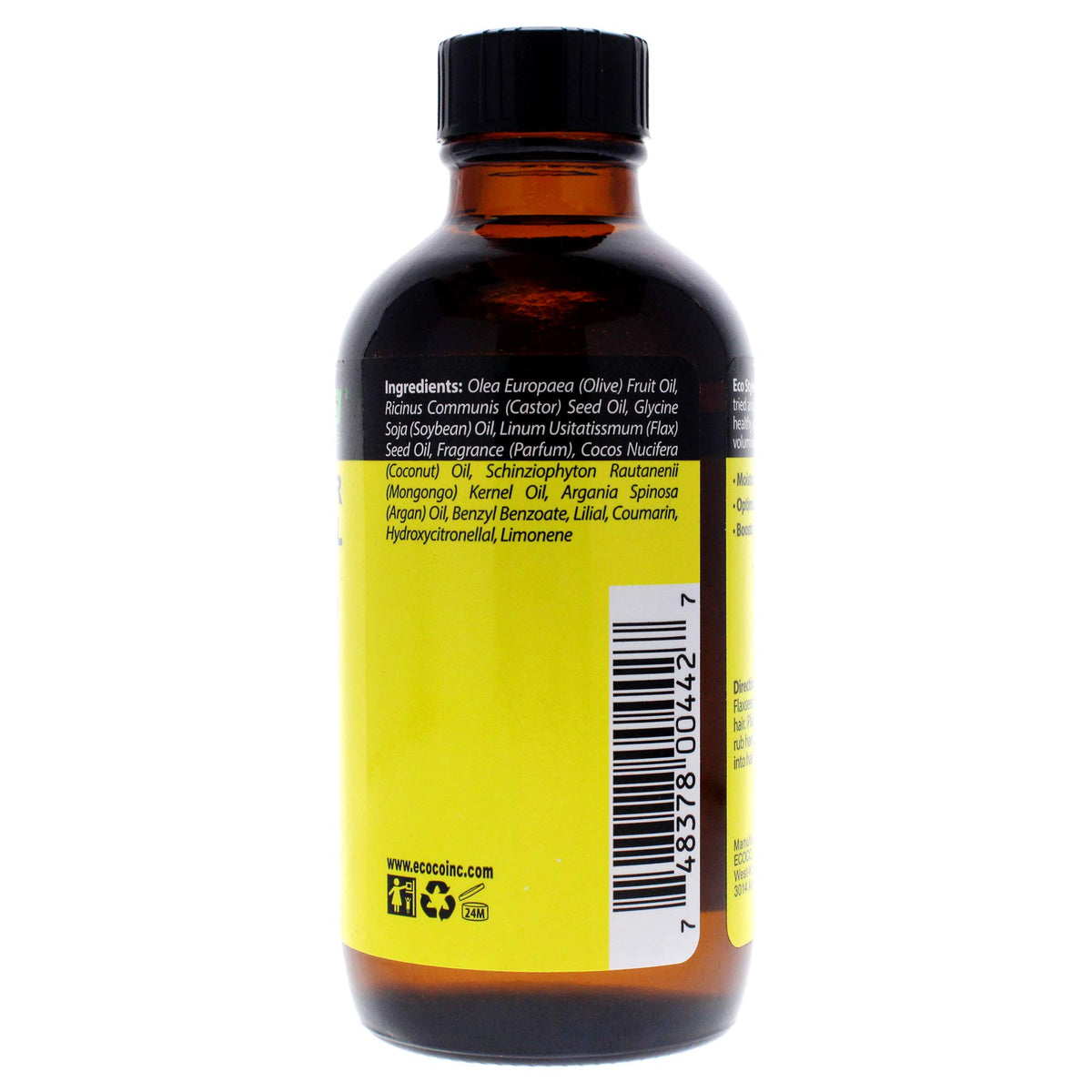 ECOCO Eco Style Black Castor Oil & Flaxseed Oil Maximum Hair Growth Formula, 4 Ounce,SG__US