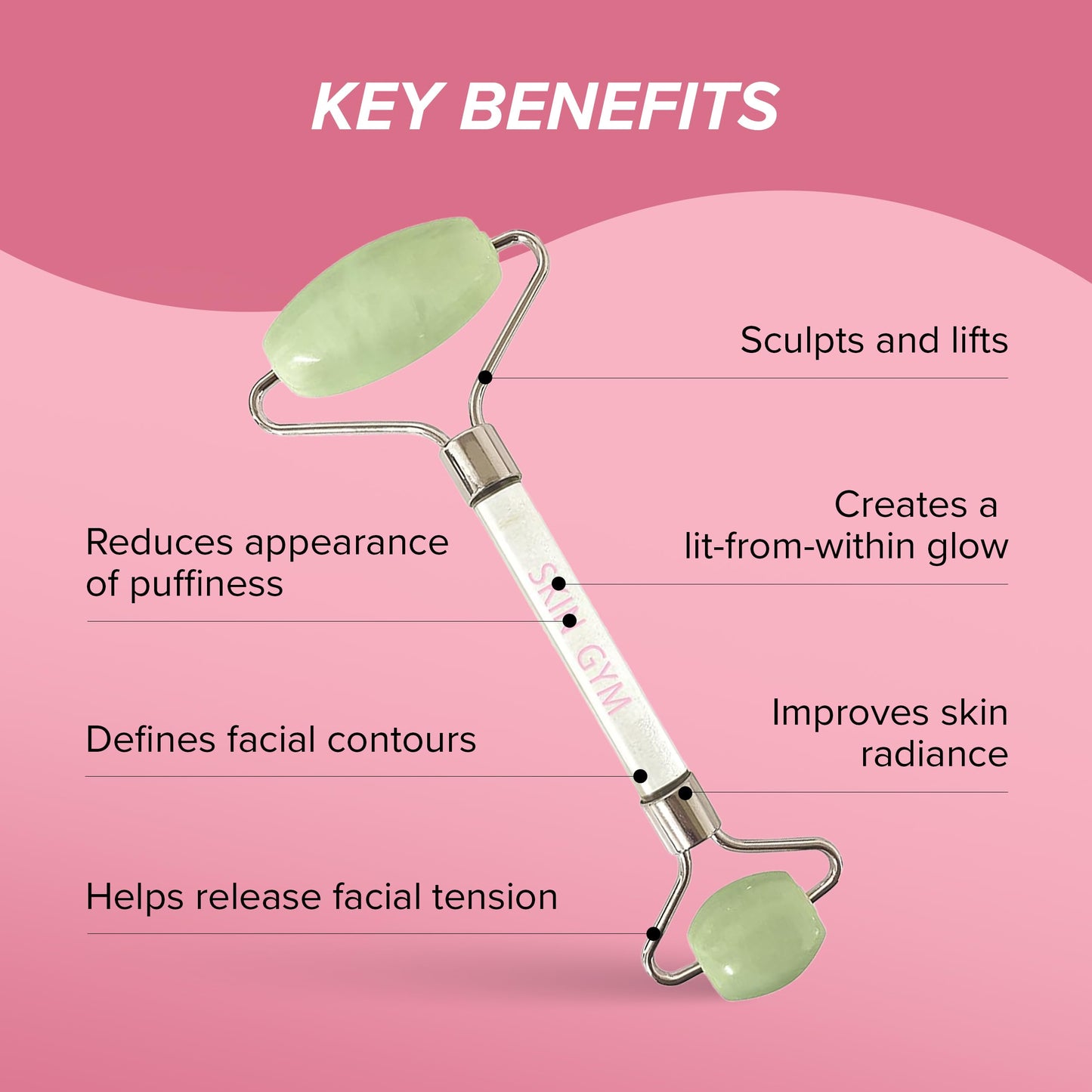 Skin Gym Face Roller for Enhancing Radiance and Relaxing Tension, Face Massager Skin Care Beauty Tool, Rejuvenate Skin, Sculpt, Lift and Define, Jade Beauty & Personal Care SKIN GYM