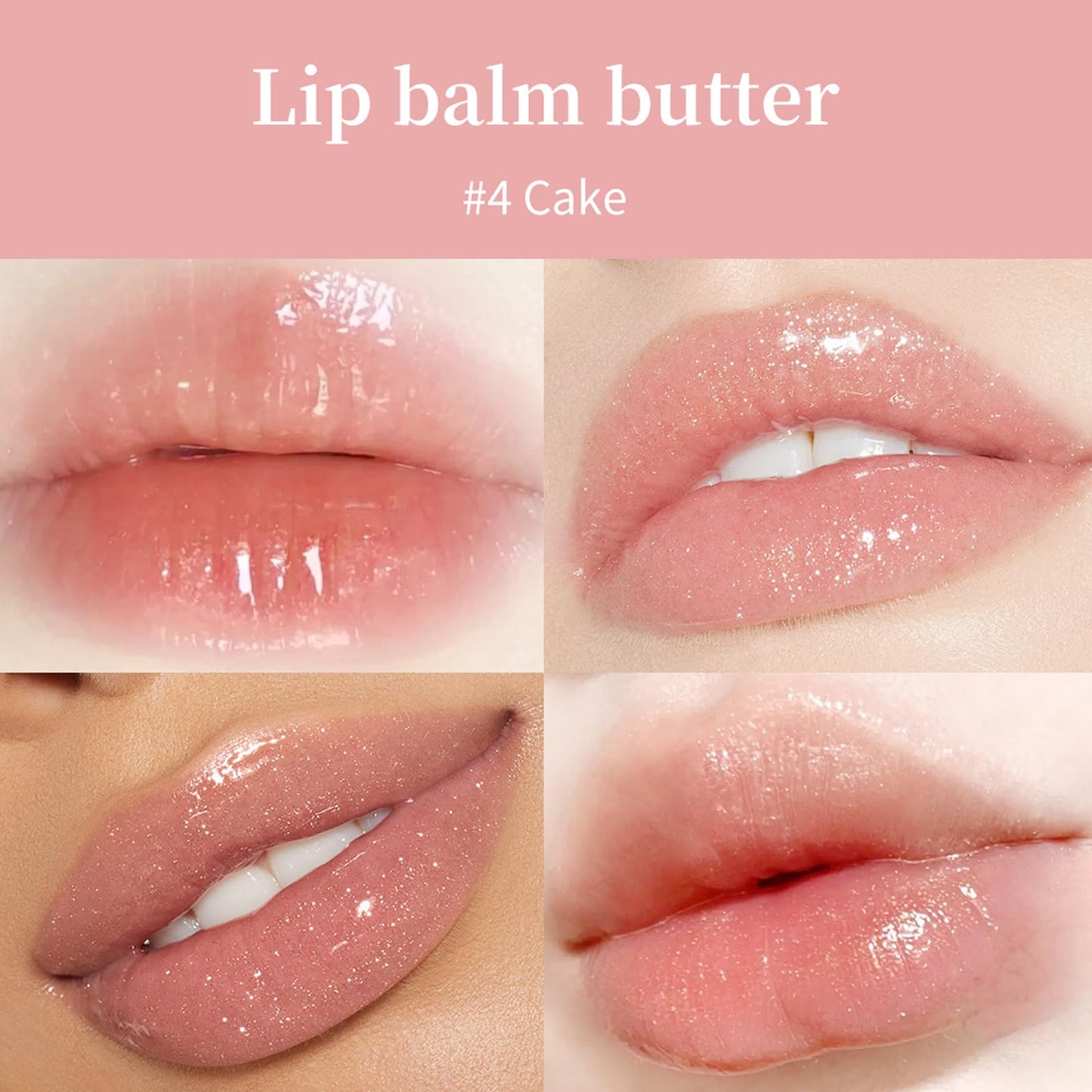 URQT 4PCS Summer Special Lip Butter Balm, Hydrating, Nourishing & Softening Lip Care with Natural Oils & Fruit Extracts, Long-Lasting Moisture Beauty and Personal Care URQT