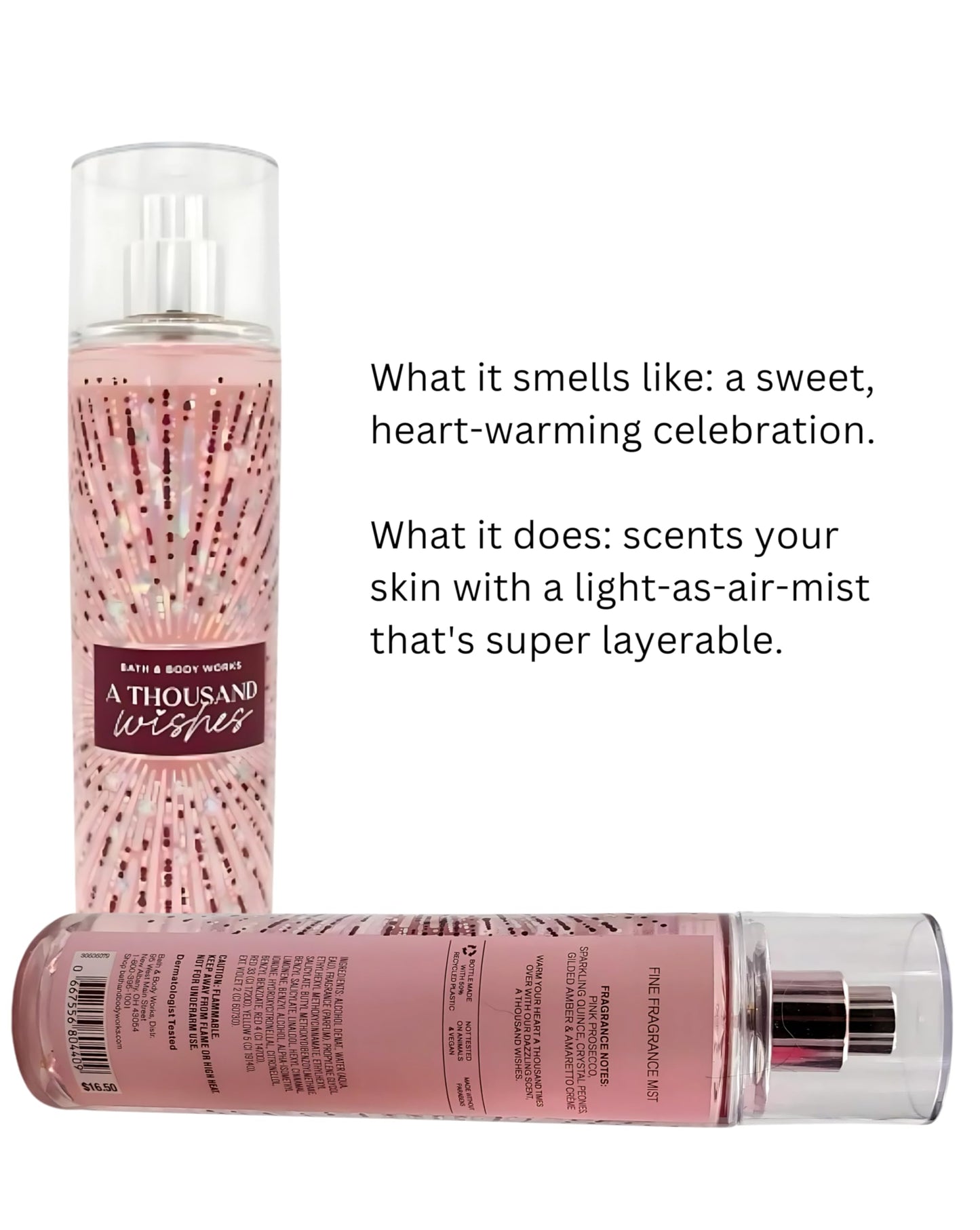 Bath and Body Works A Thousand Wishes Fragrance Mist 8 Ounce Full Size Beauty & Personal Care Bath & Body Works
