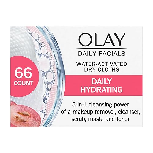 Olay Daily Deeply Clean 4-in-1 Water Activated Cleansing Face Cloths 33ct (Pack of 5) Beauty & Personal Care Olay