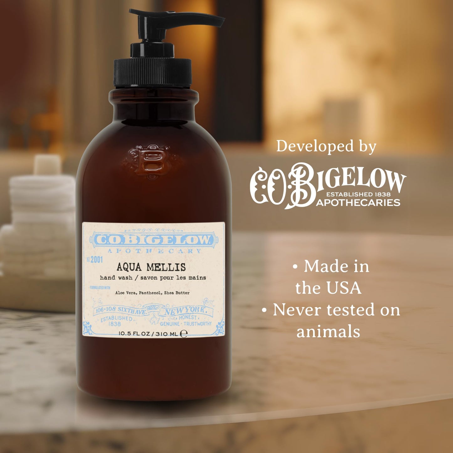 C.O. Bigelow Aqua Mellis Hand Wash, Iconic Collection Liquid Hand Soap with Shea Butter, Glycerin, Aloe Vera, 10.5 Fl Oz Beauty & Personal Care C. O. Bigelow