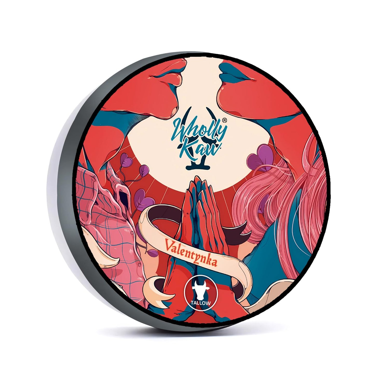 Valentynka Tallow Shaving Soap. Enriched with Donkey Milk, Water Buffalo Milk, Whey Proteins, Omega 3, Omega 6, Hops Extract. Canadian Fir, Leather Beauty and Personal Care Wholly Kaw