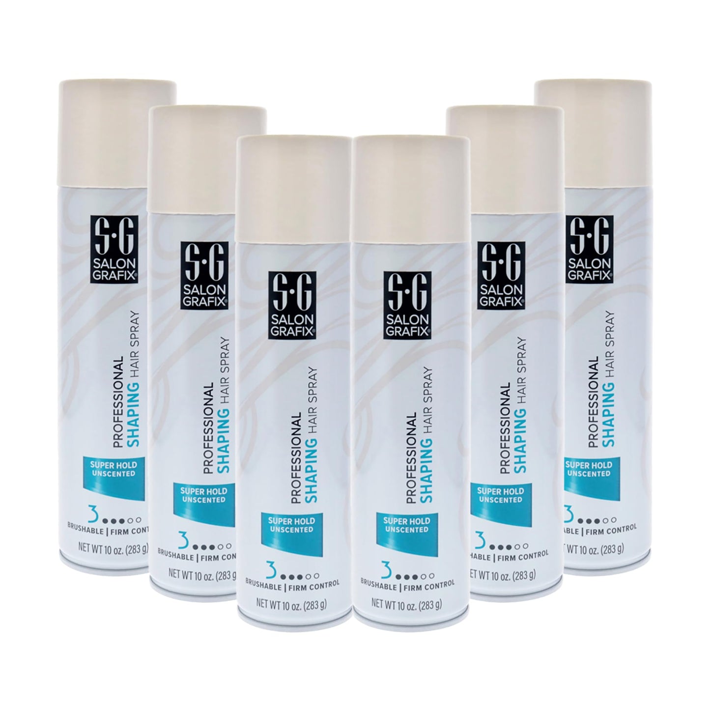 Salon Grafix Shaping Hair Spray - Flexible and Brushable - Hairspray for Women and Men - Professional Quality Results - Super Hold Unscented - 6 pc Beauty & Personal Care Salon Grafix