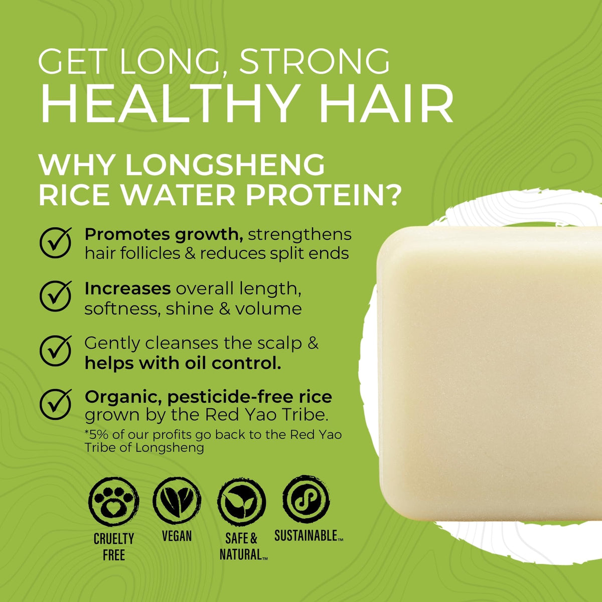 Viori Hidden Waterfall Conditioner Bar Made with Rice Water - Handcrafted All Natural Organic Conditioner Beauty & Personal Care Viori