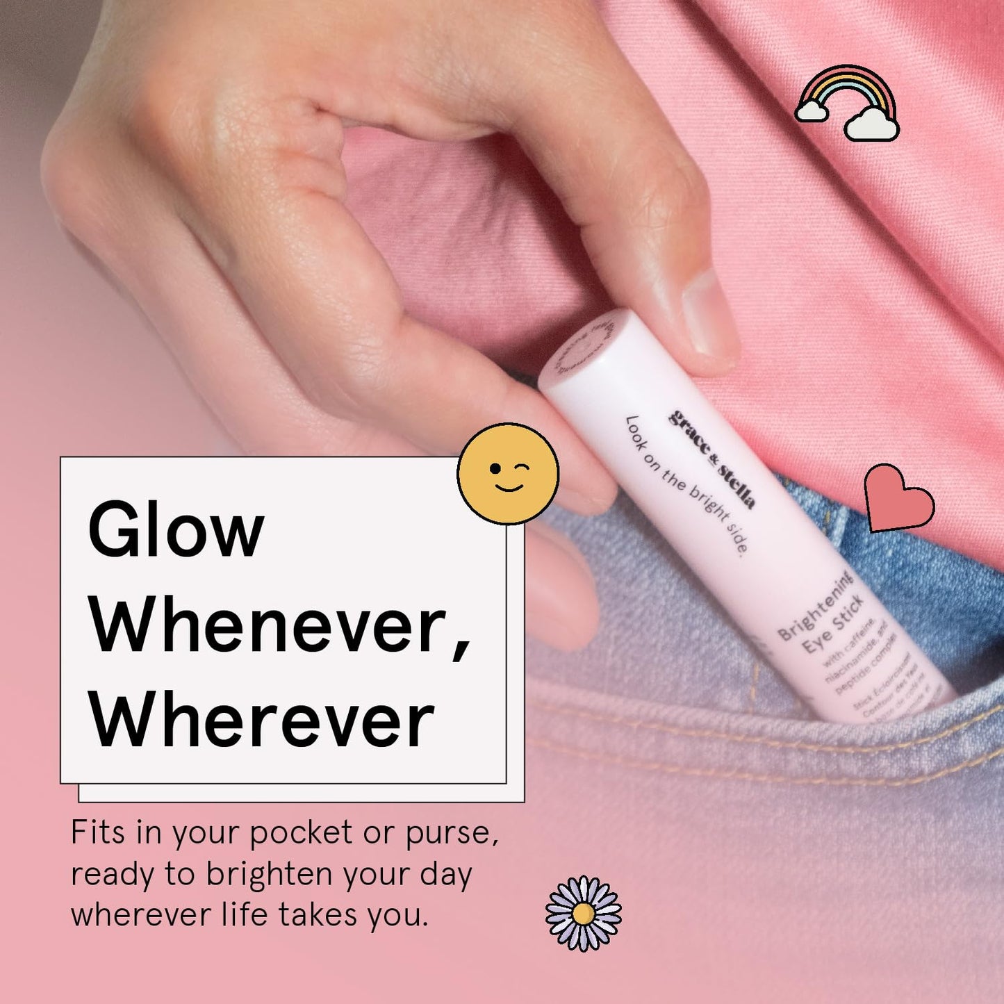 grace & stella Under Eye Brightener Balm Stick - Travel Essentials - Caffeine Eye Cream for Dark Circles, Puffiness, Wrinkles - Vegan Moisturizer Beauty and Personal Care grace & stella