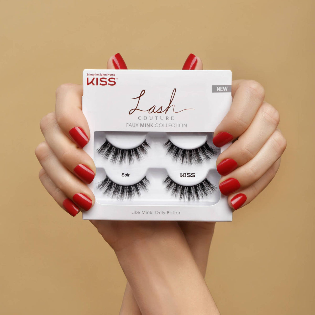 KISS Lash Couture Faux Mink False Eyelashes Double Pack, Knot-Free Lash Band, Reusable, Contact Lens Friendly, Easy To Apply, Ultrafine, Tapered… Beauty & Personal Care KISS